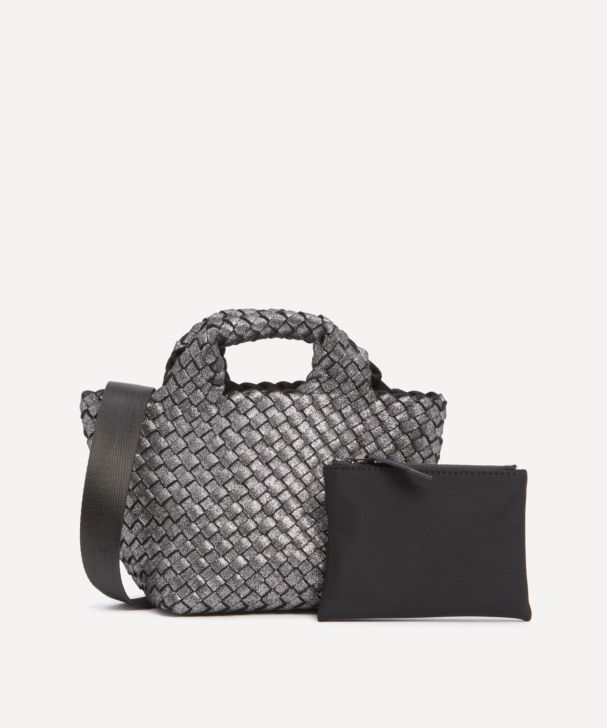 Naghedi - St. Barths Petite Metallic Woven Tote Bag image number 1