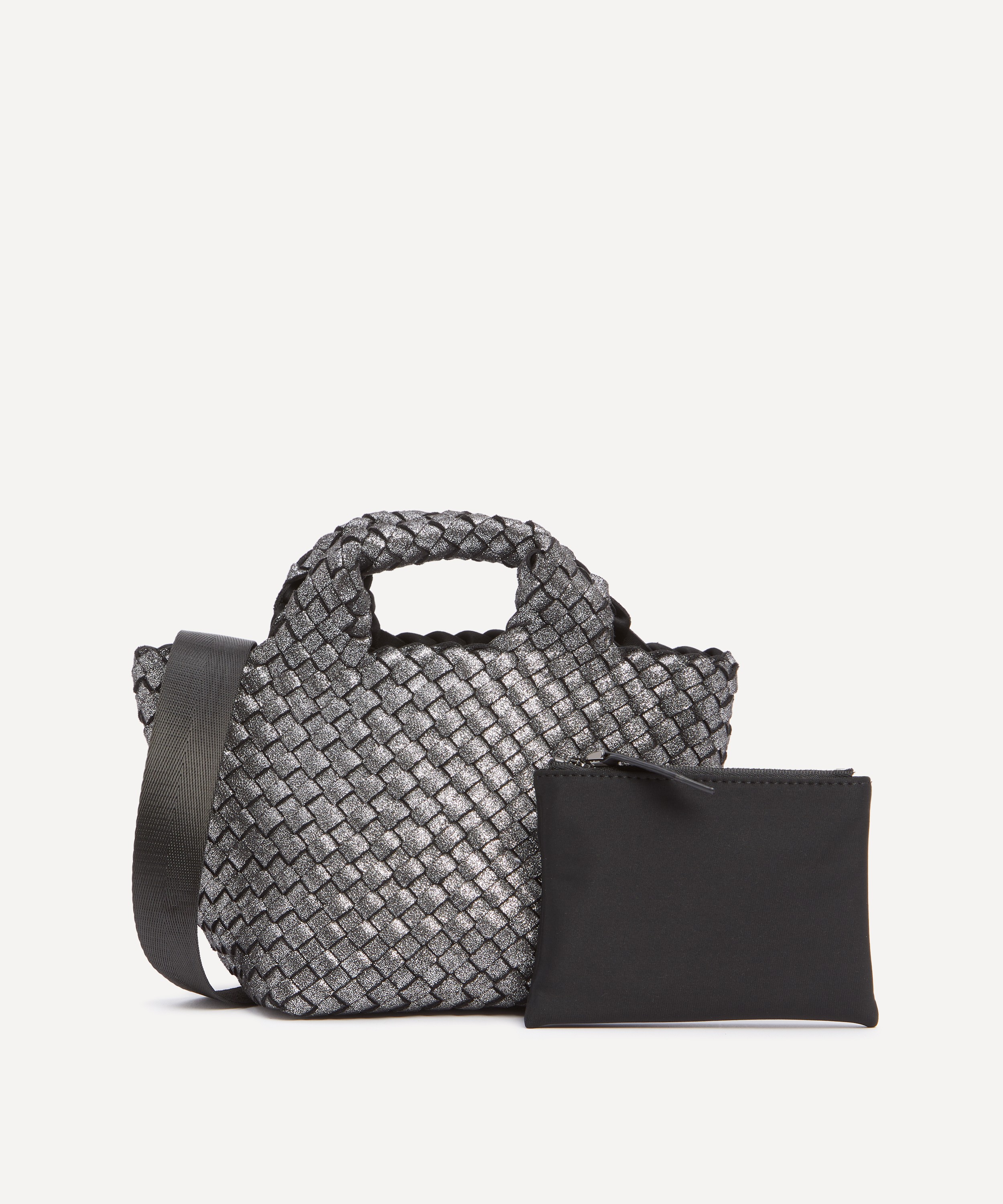 Naghedi - St. Barths Petite Metallic Woven Tote Bag image number 5