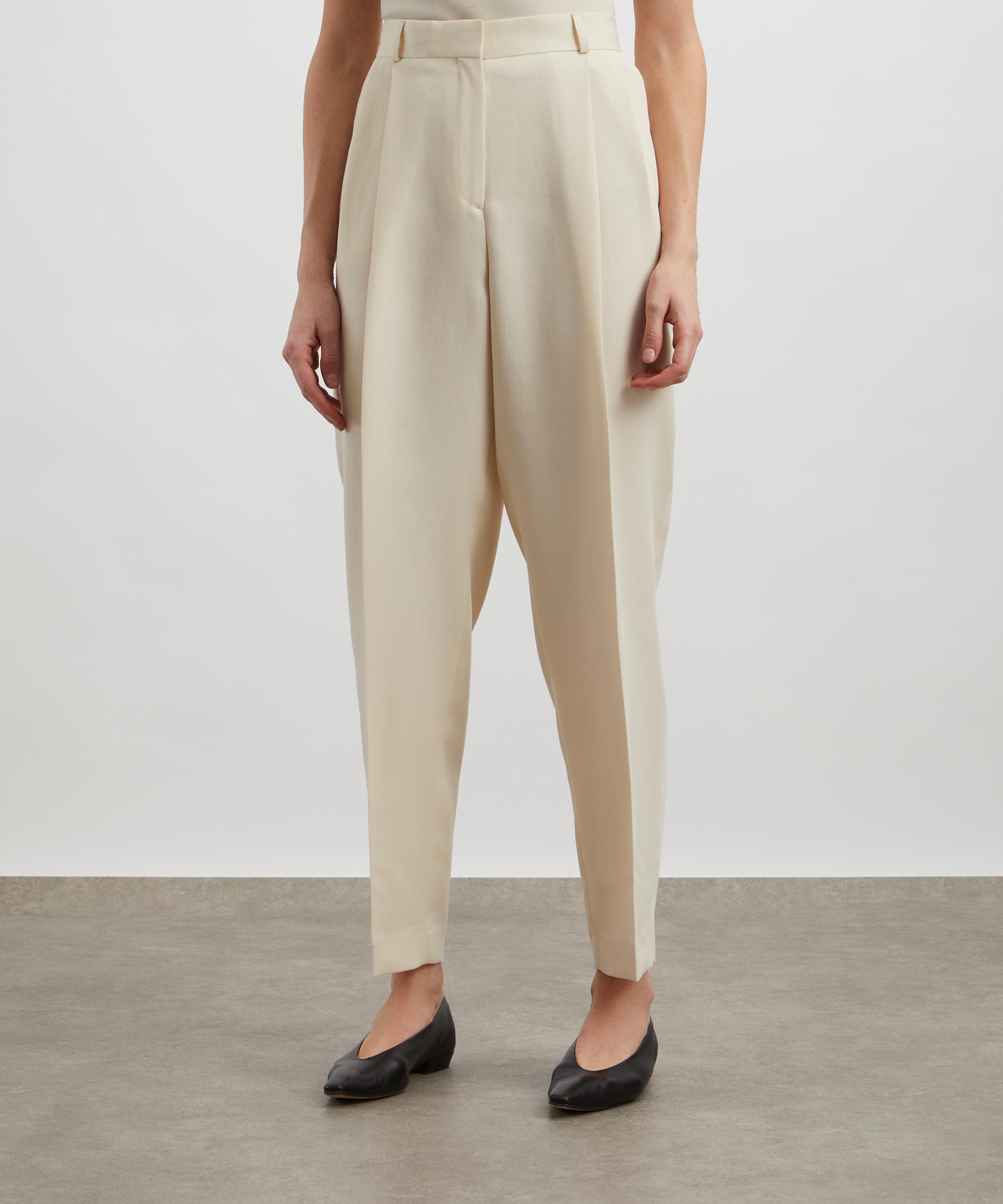 Toteme - Snow Double-Pleated Tailored Trousers image number 2