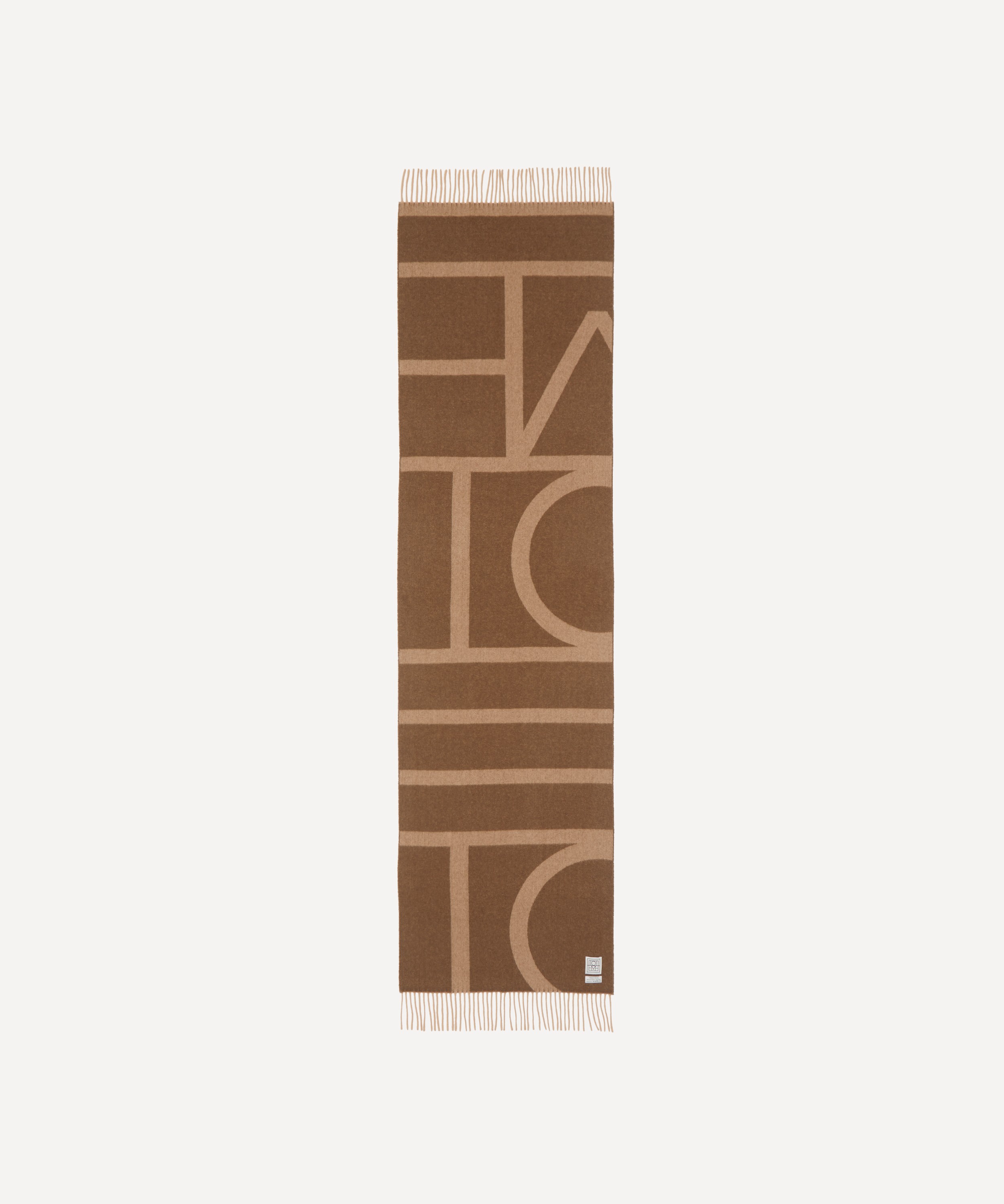 Toteme - Monogram Jacquard Fringed Scarf image number 0