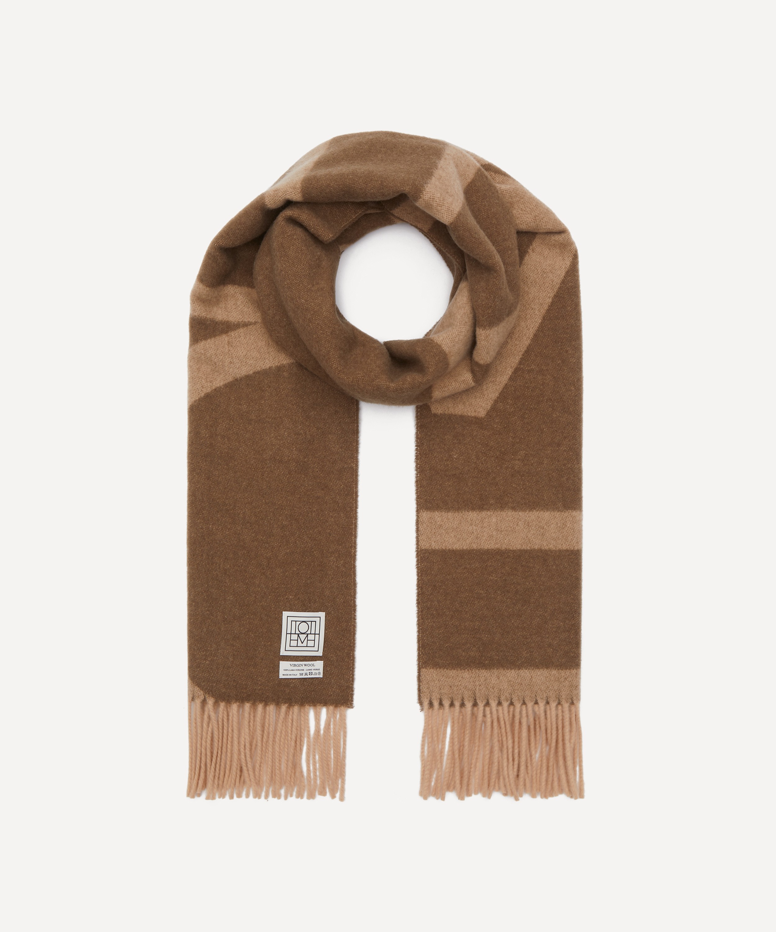 Toteme - Monogram Jacquard Fringed Scarf image number 1