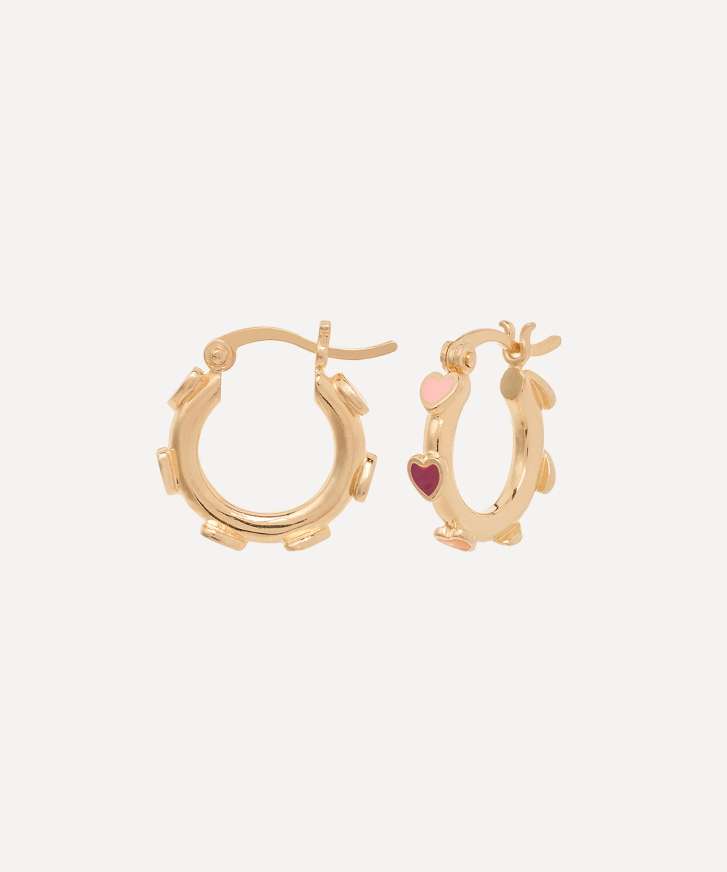 Anna + Nina - x Liberty Gold-Plated Small Sunset Love Hoop Earrings image number 1