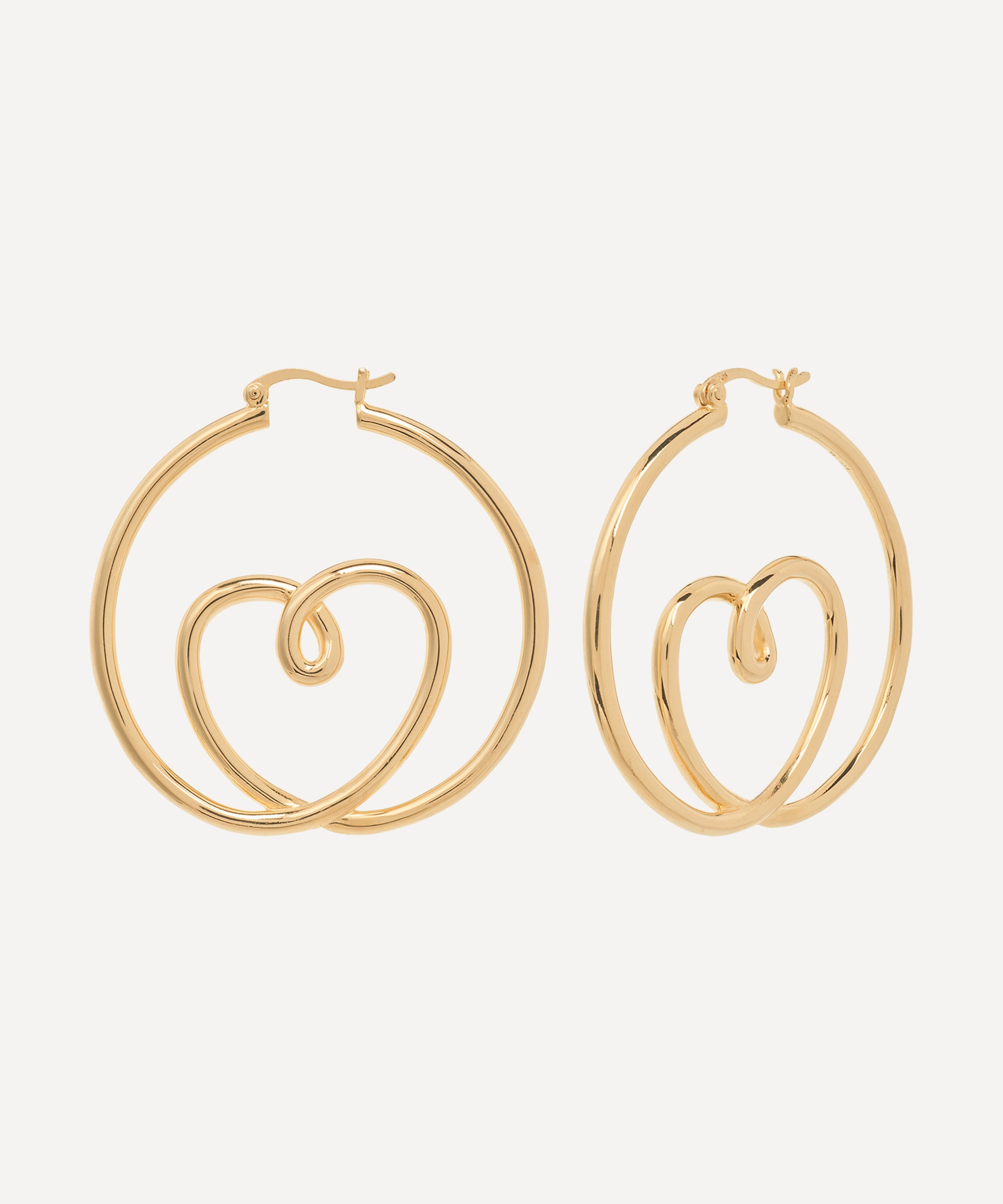 Anna + Nina - x Liberty Gold-Plated Head Over Heels Hoop Earrings image number 1