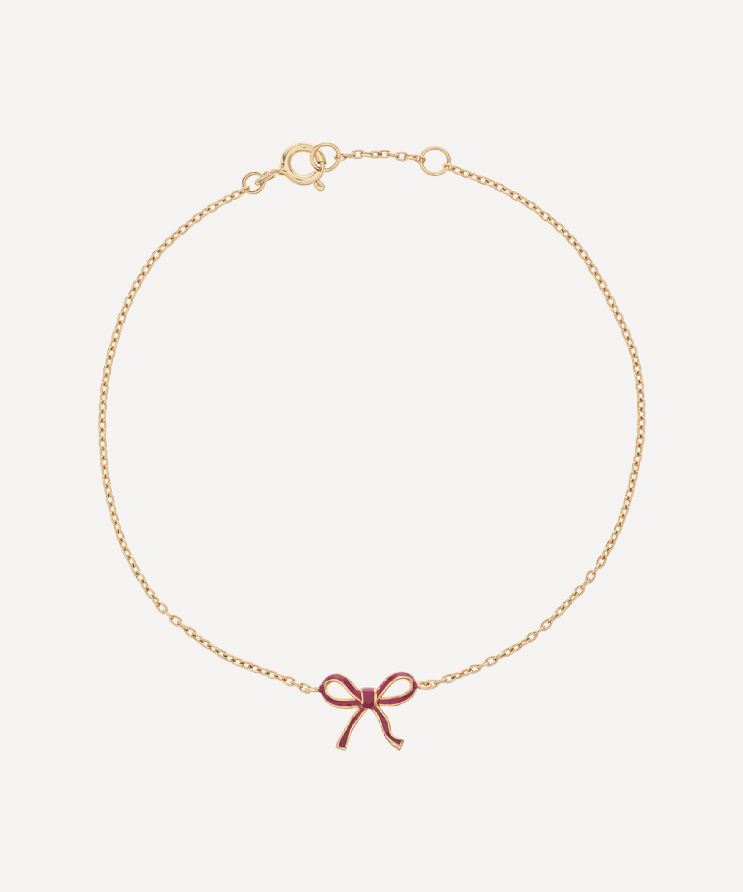 Anna + Nina - x Liberty Gold-Plated Blush Ribbon Bracelet image number 1