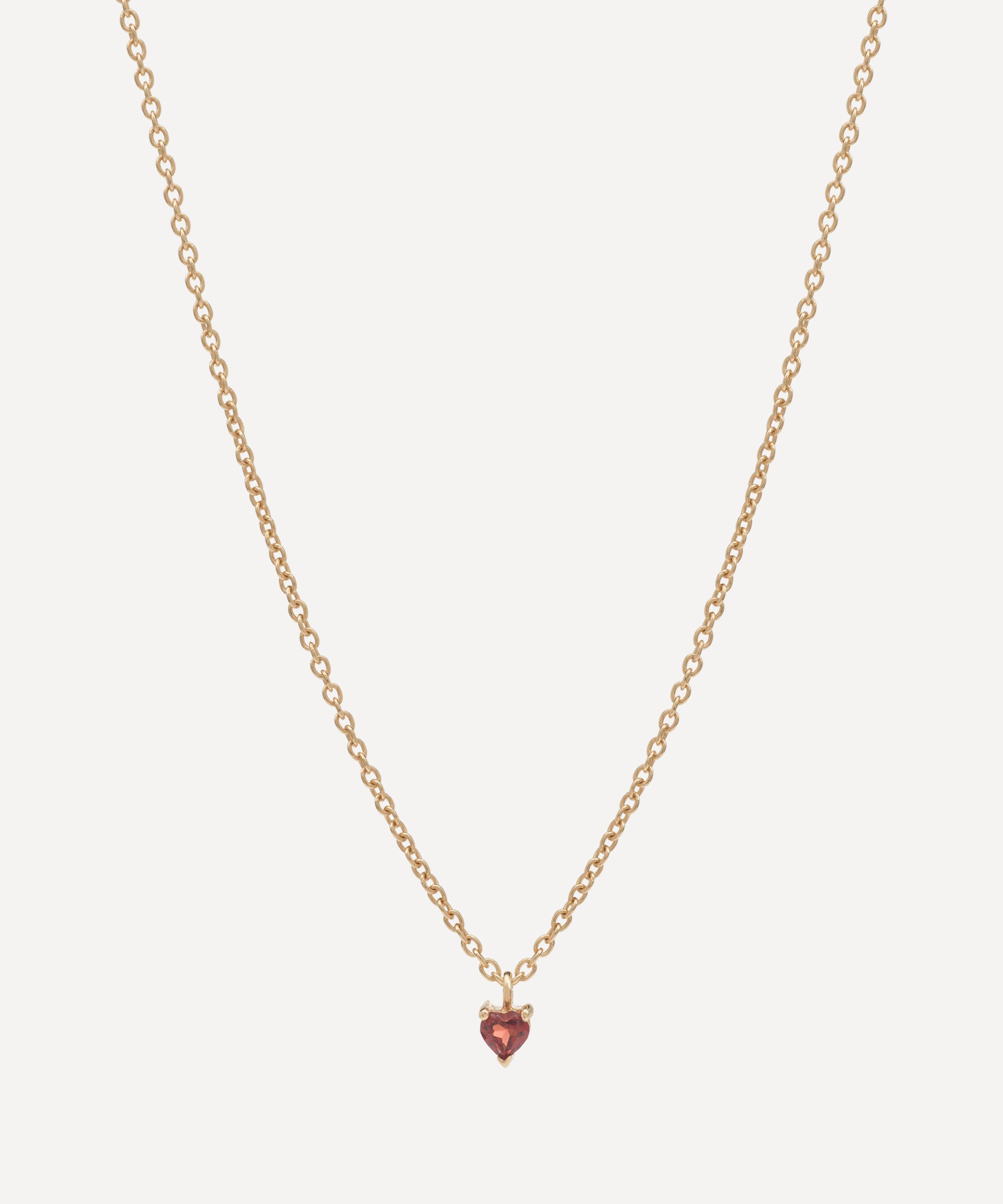 Anna + Nina - x Liberty 14ct Gold Burning Heart Pendant Necklace