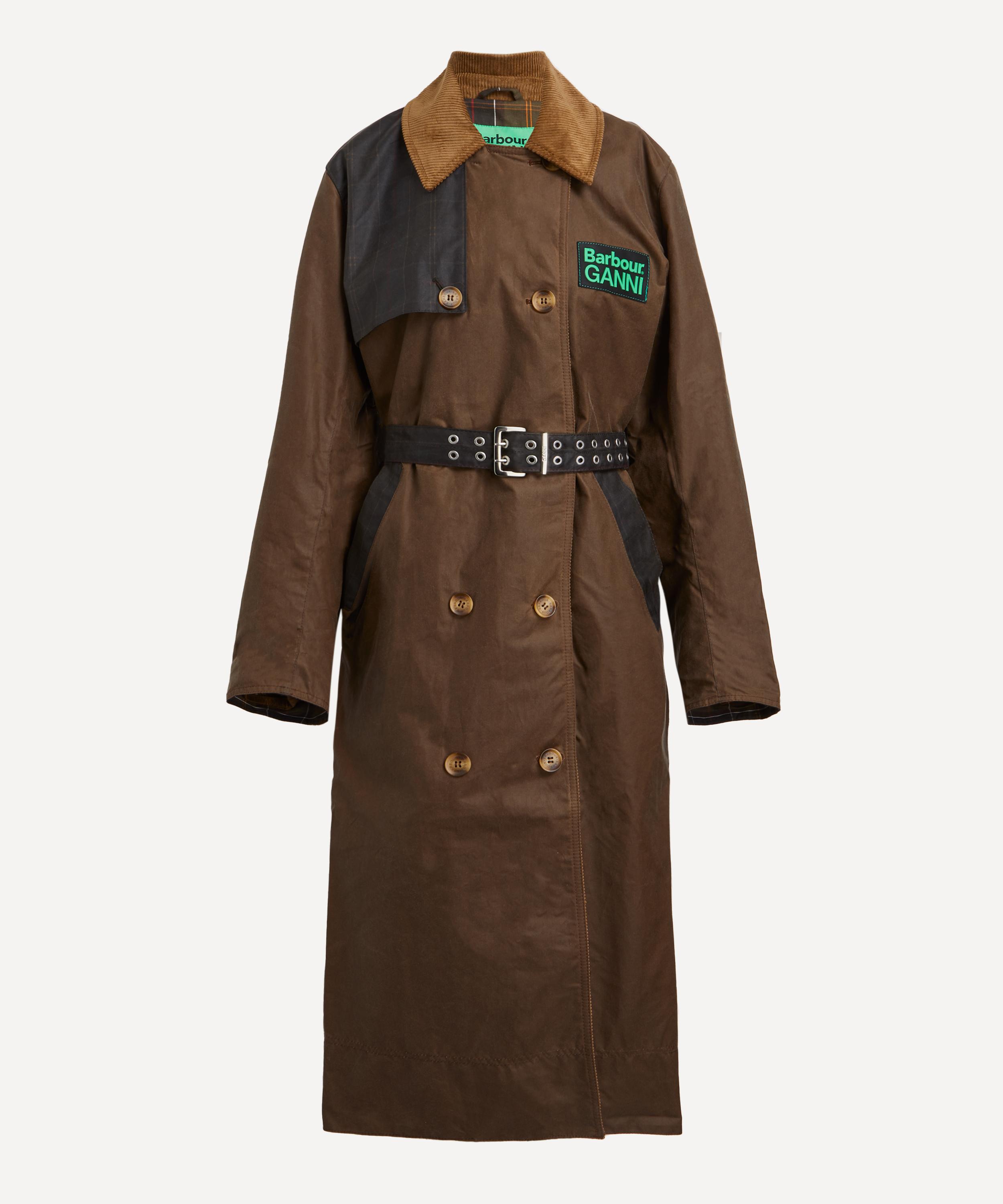 Barbour - x GANNI Waxed Trench Coat image number 0