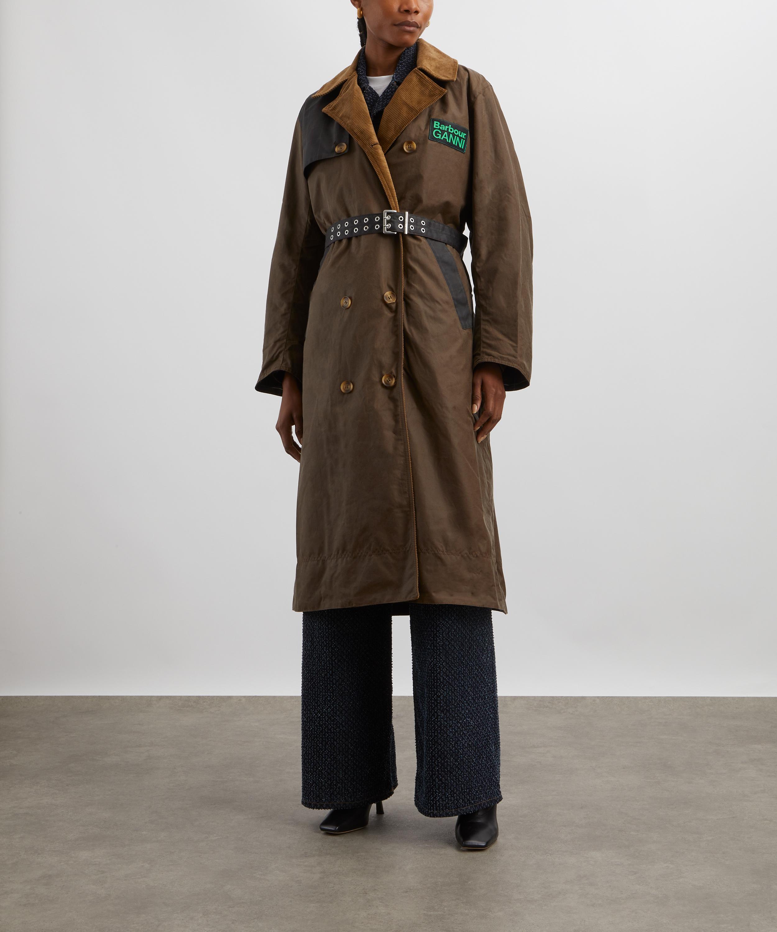 Barbour - x GANNI Waxed Trench Coat image number 2