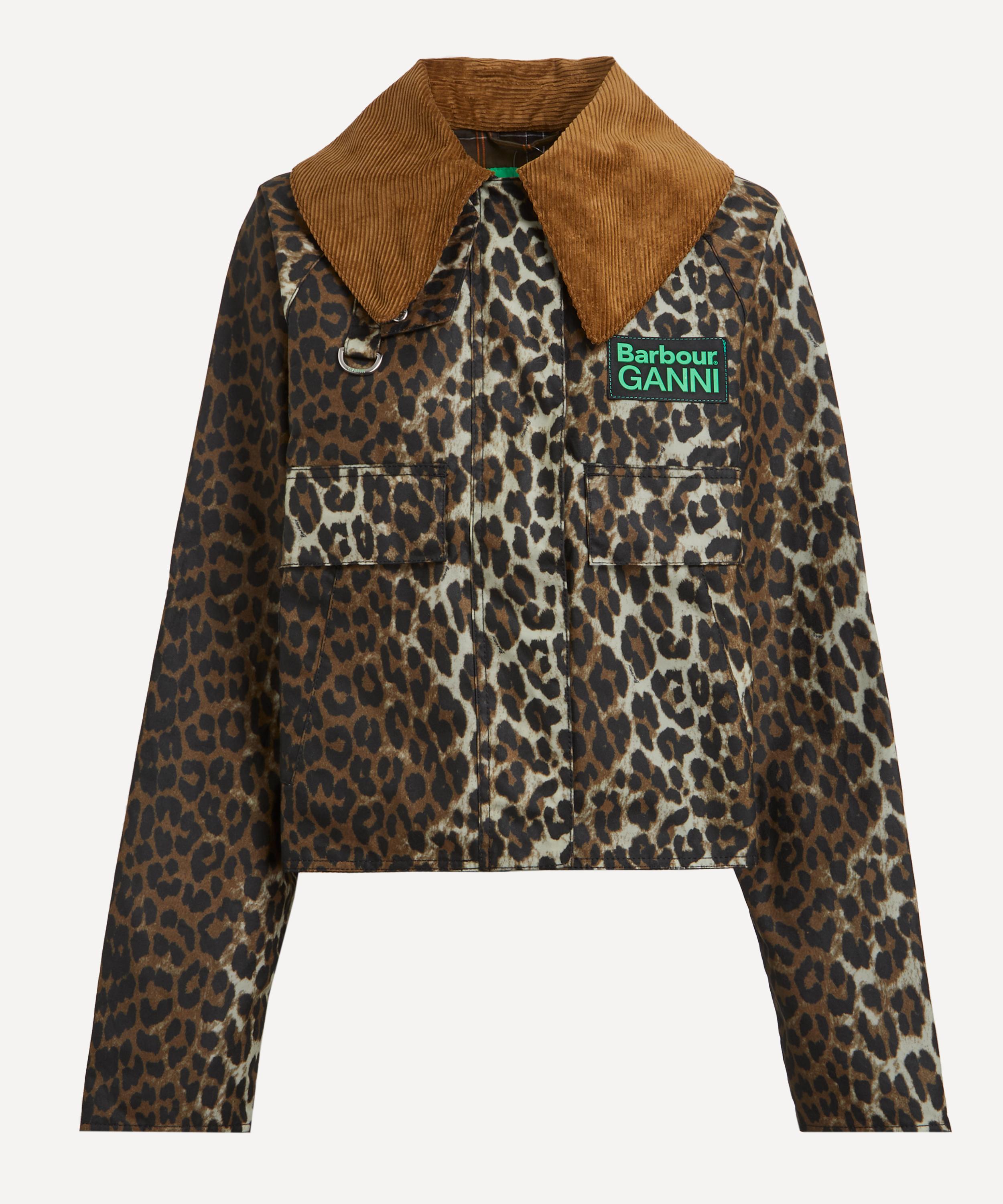 Barbour - x GANNI Leopard Print Waxed Anorak