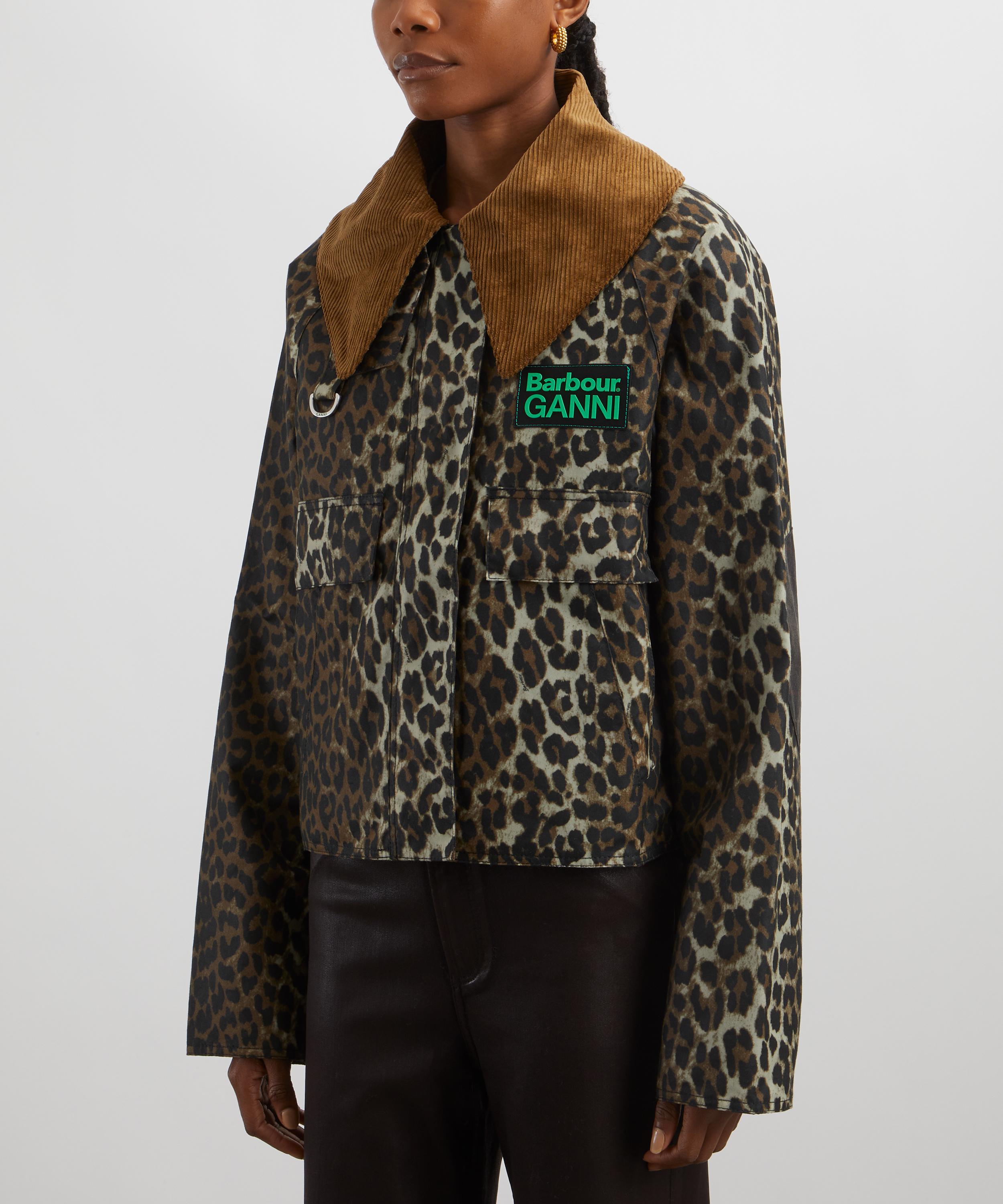 Barbour - x GANNI Leopard Print Waxed Anorak image number 2