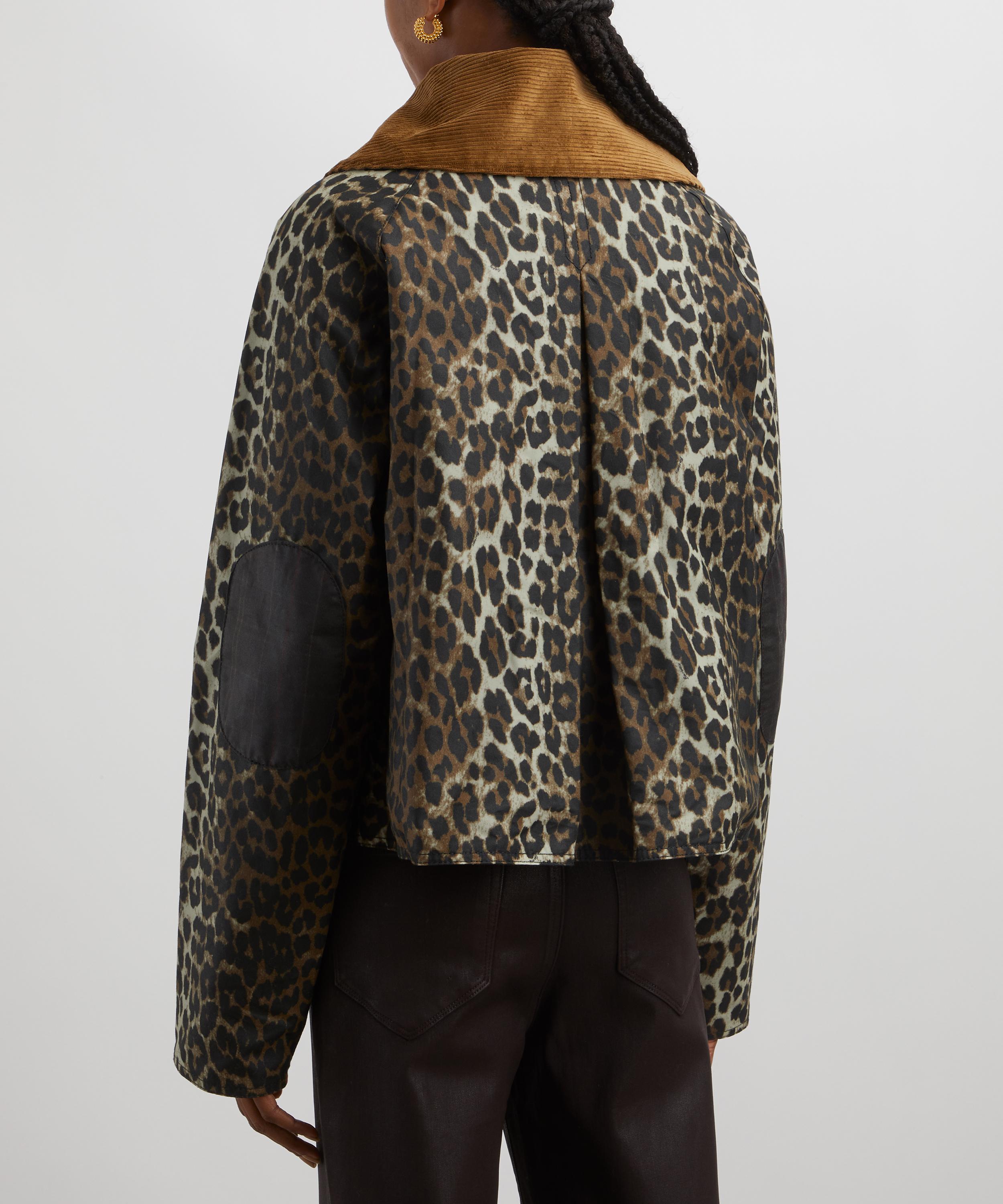 Barbour - x GANNI Leopard Print Waxed Anorak image number 3