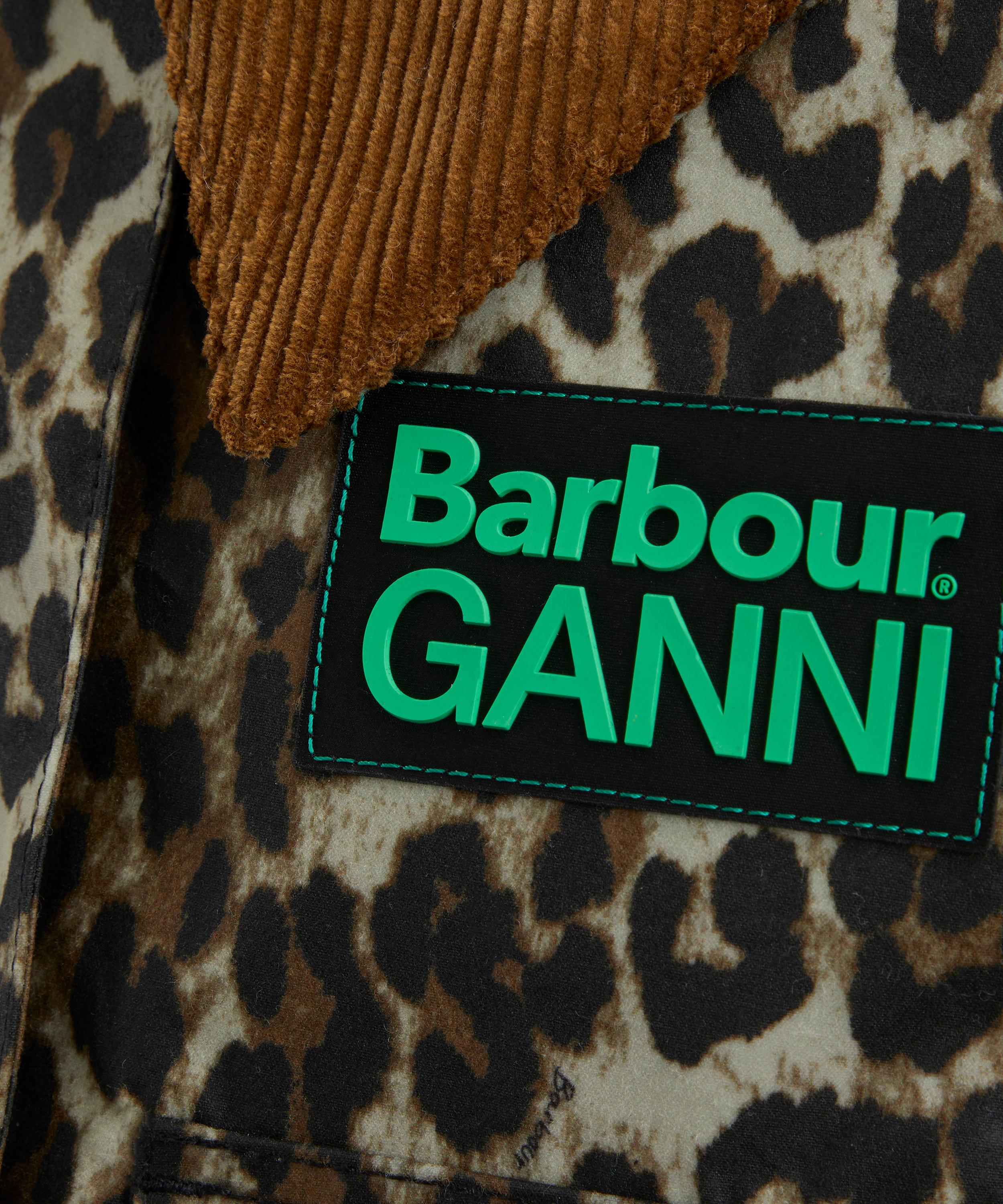 Barbour - x GANNI Leopard Print Waxed Anorak image number 4