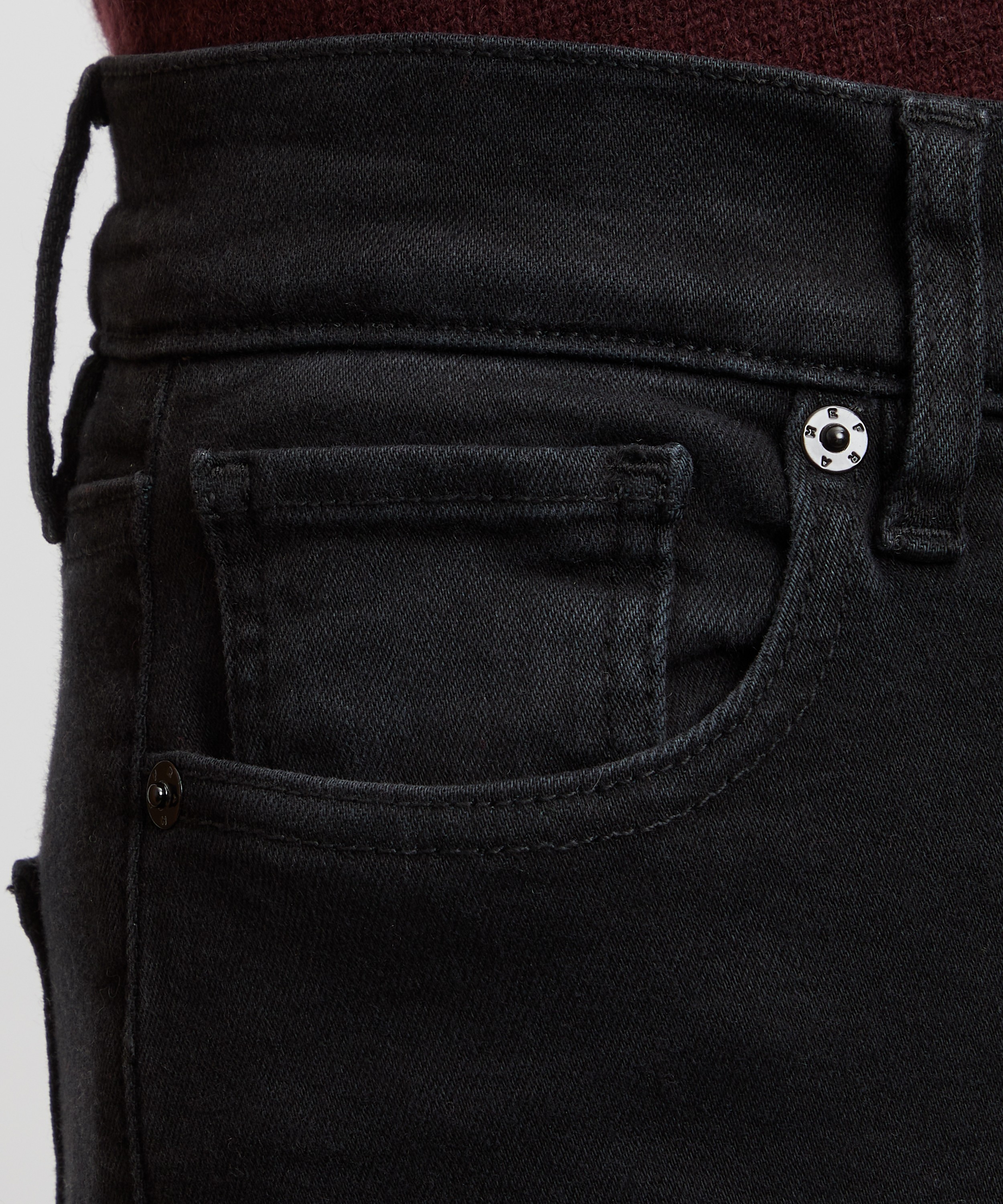 Frame - Le Slim Palazzo Wide Hem Jeans in Eightball image number 4