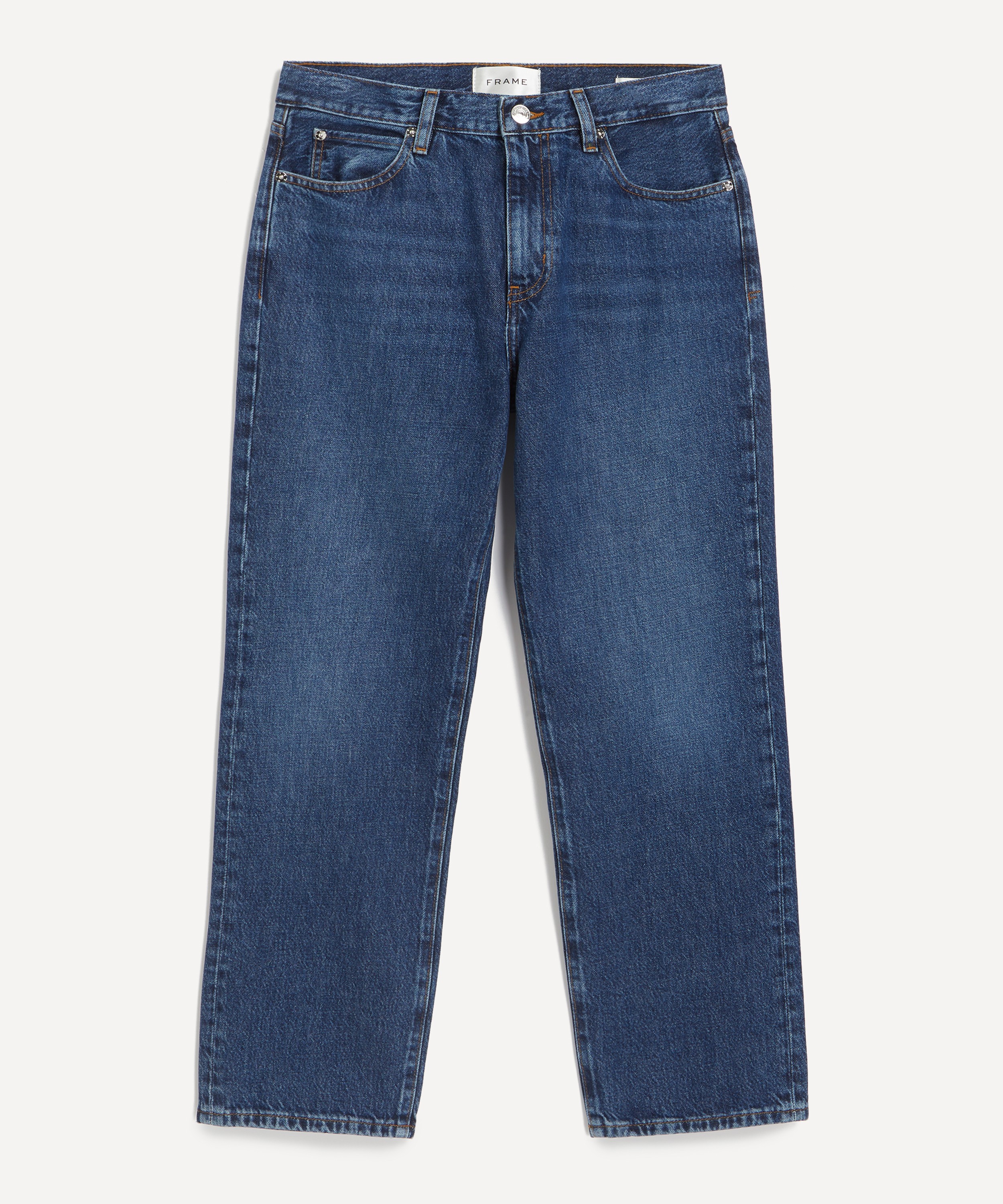 Frame - Hang Mid-Rise Straight Ankle-Length Jeans in Homer