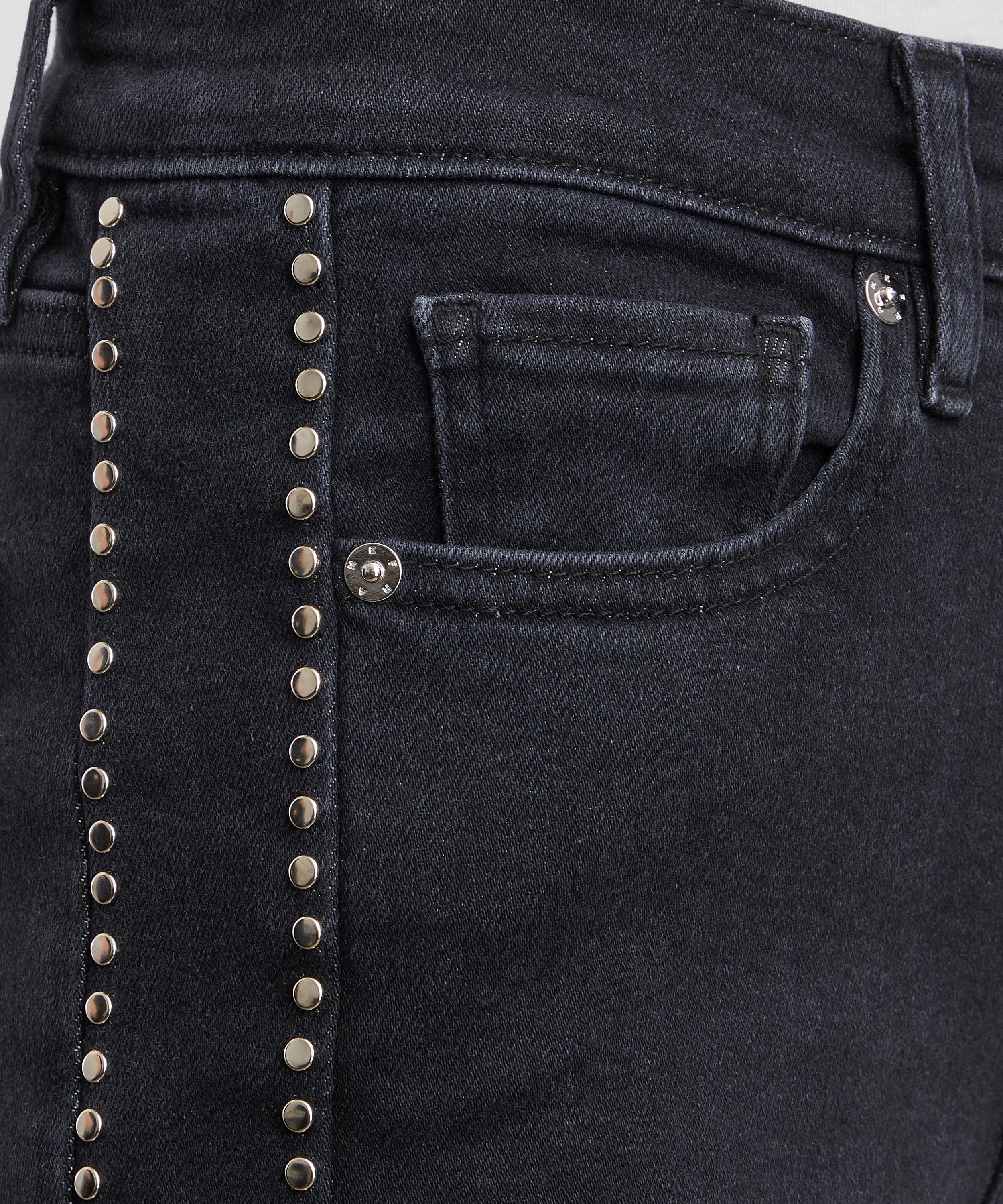 Frame - Le Sleek Straight Studded Jeans in Astronaut image number 4