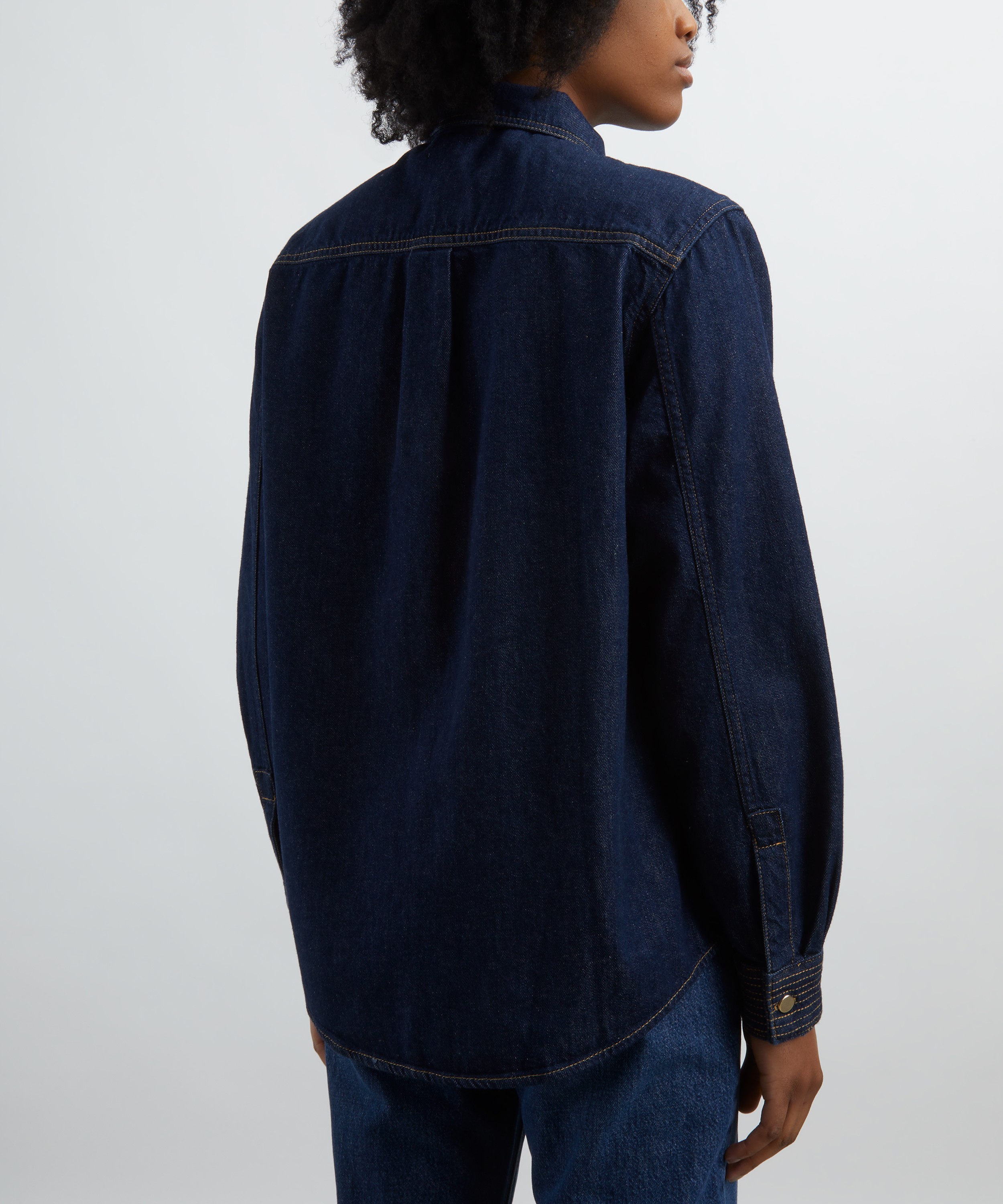 Frame - Trapunto Denim Shirt image number 3