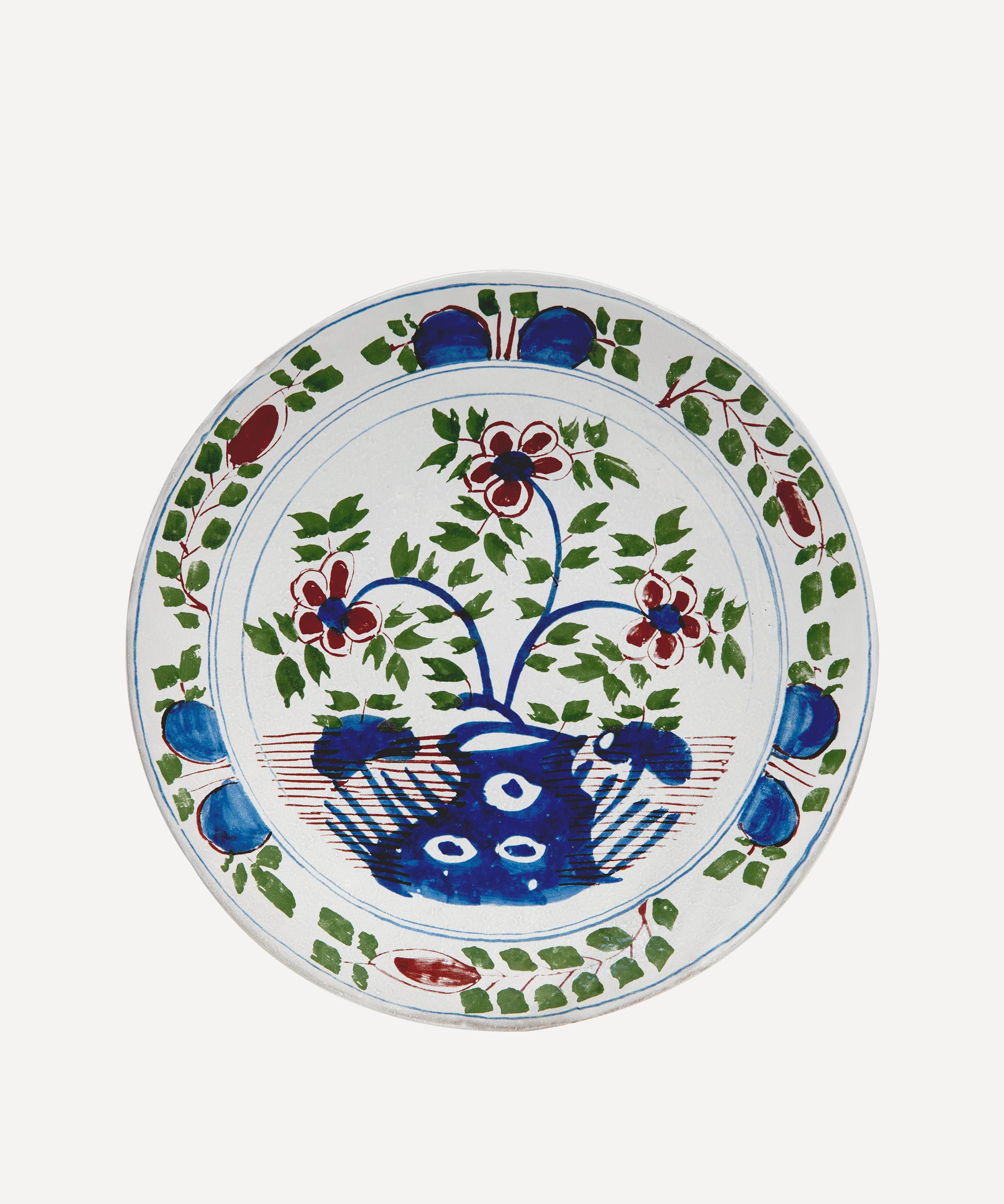 Astier de Villatte - English Delft Bouquet Dinner Plate image number 0