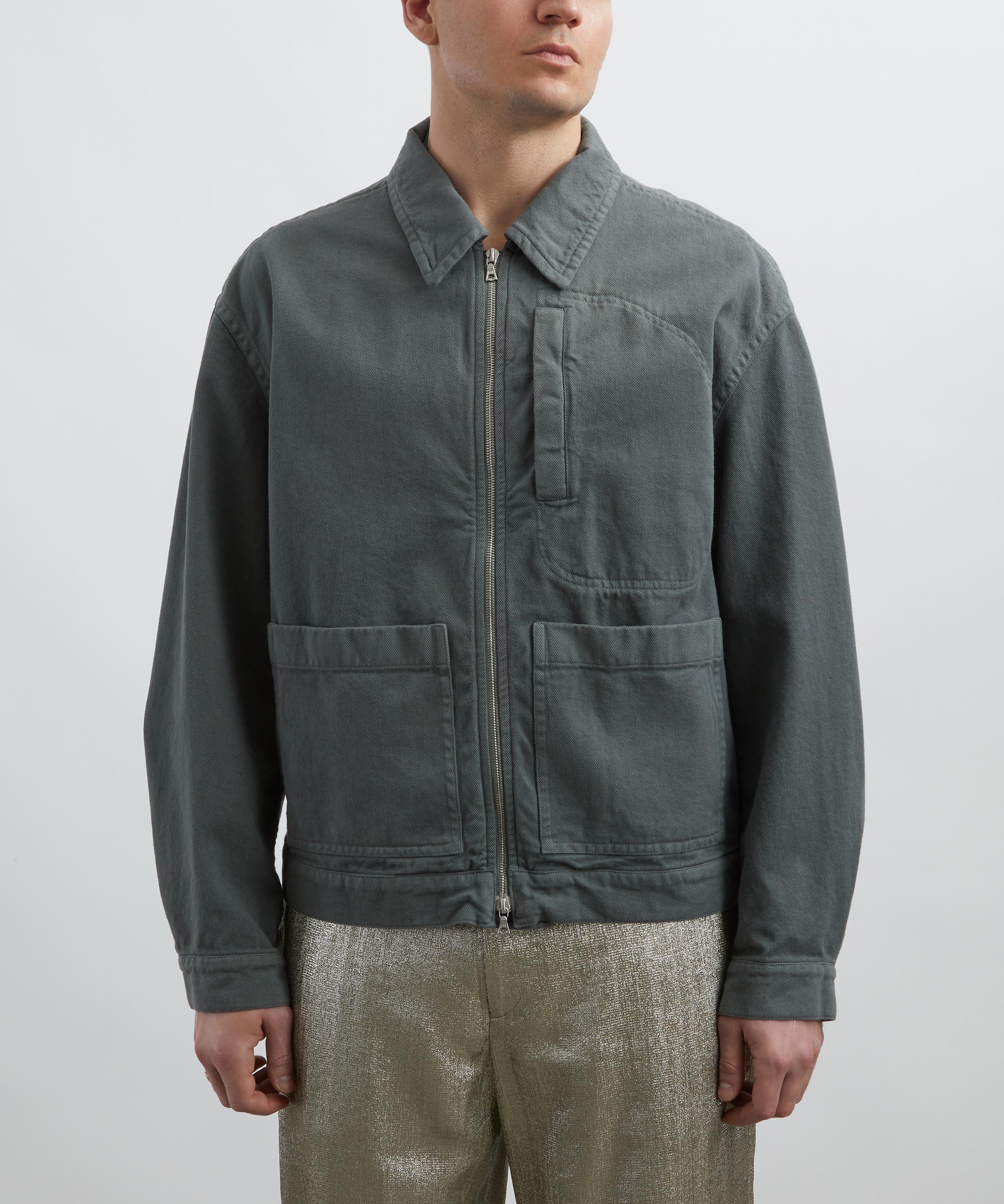 Dries Van Noten - Grey Cotton Work Jacket image number 2