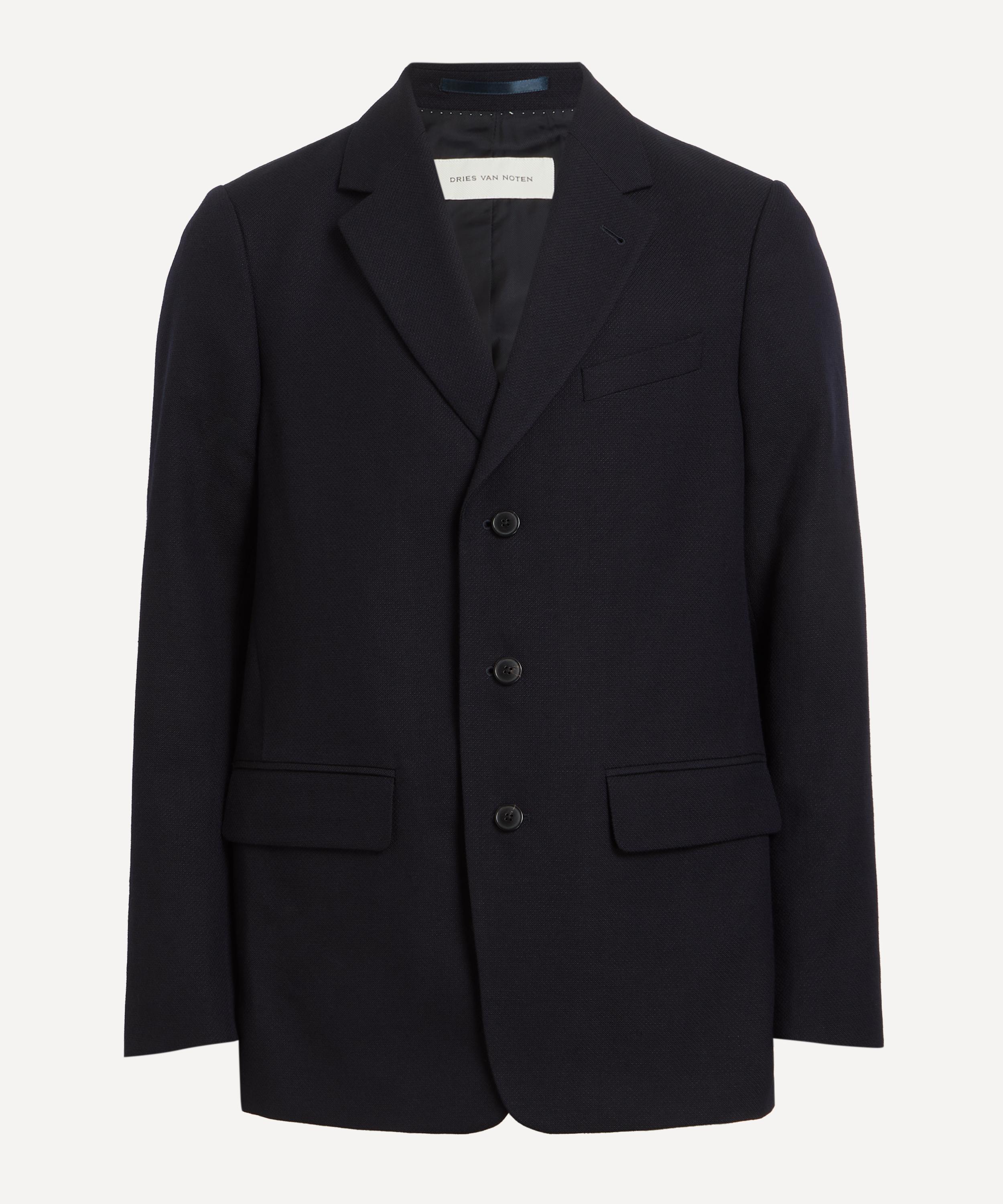 Dries Van Noten - Navy Wool-Linen Jacket image number 0