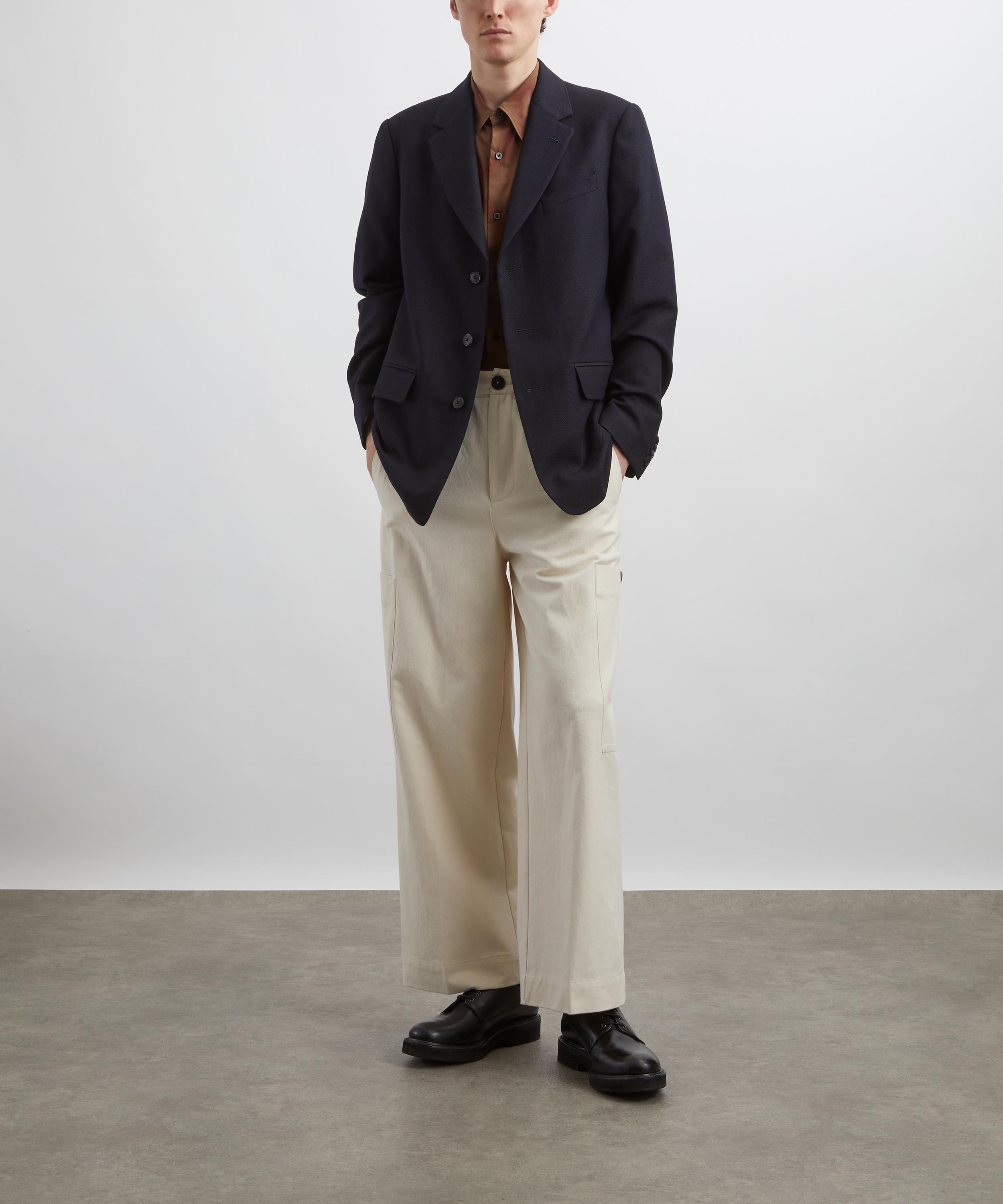 Dries Van Noten - Navy Wool-Linen Jacket image number 1