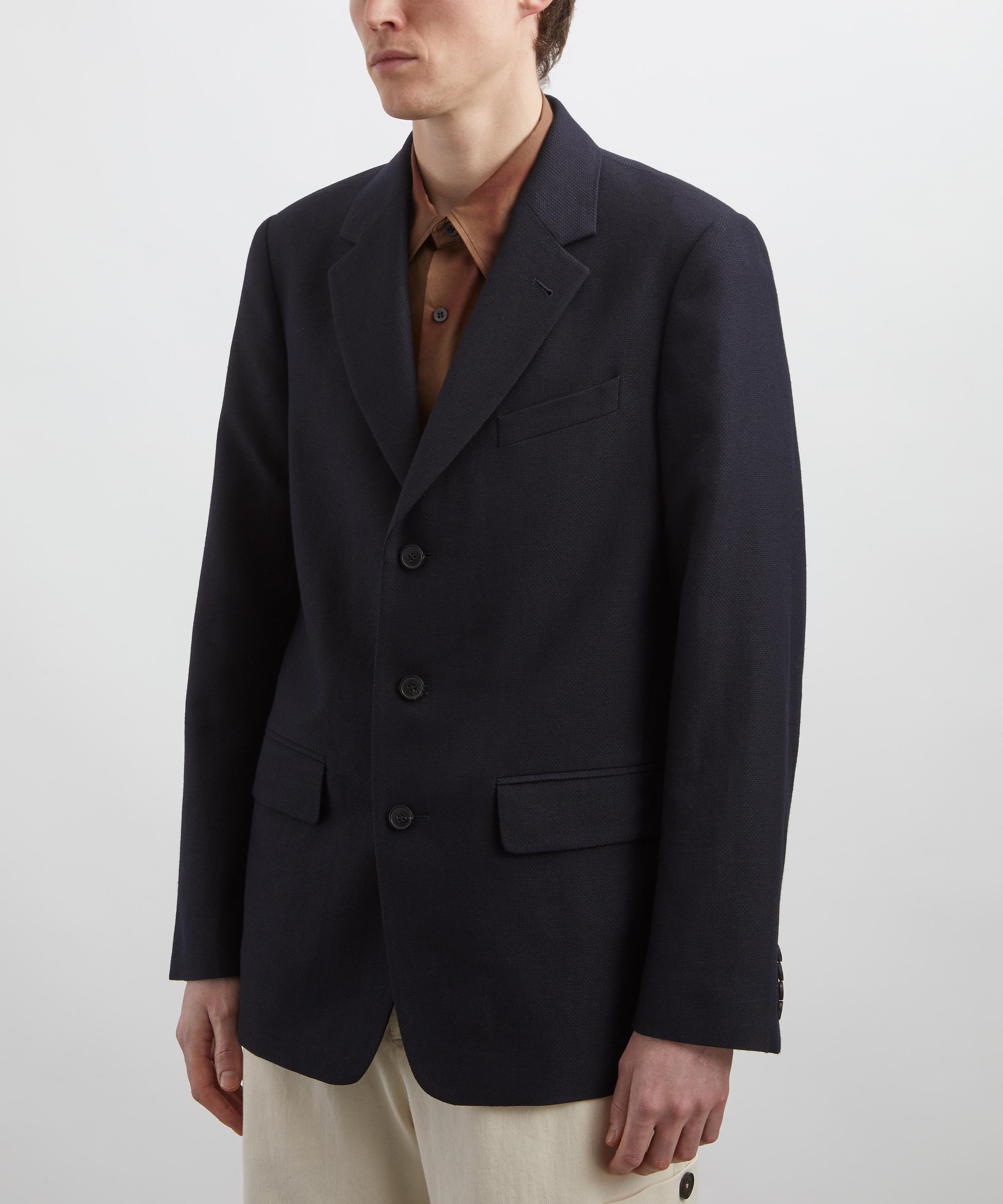 Dries Van Noten - Navy Wool-Linen Jacket image number 2