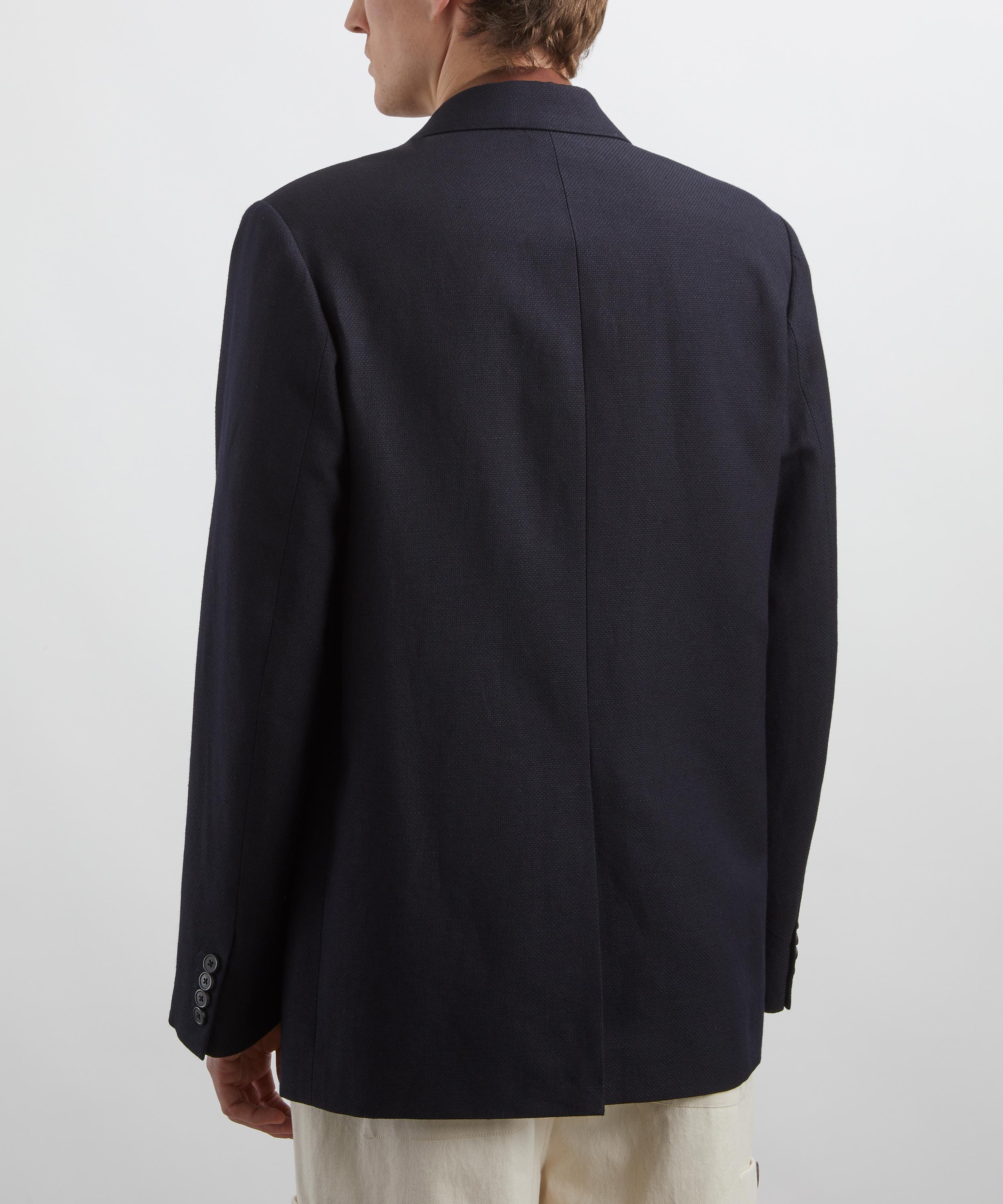 Dries Van Noten - Navy Wool-Linen Jacket image number 3