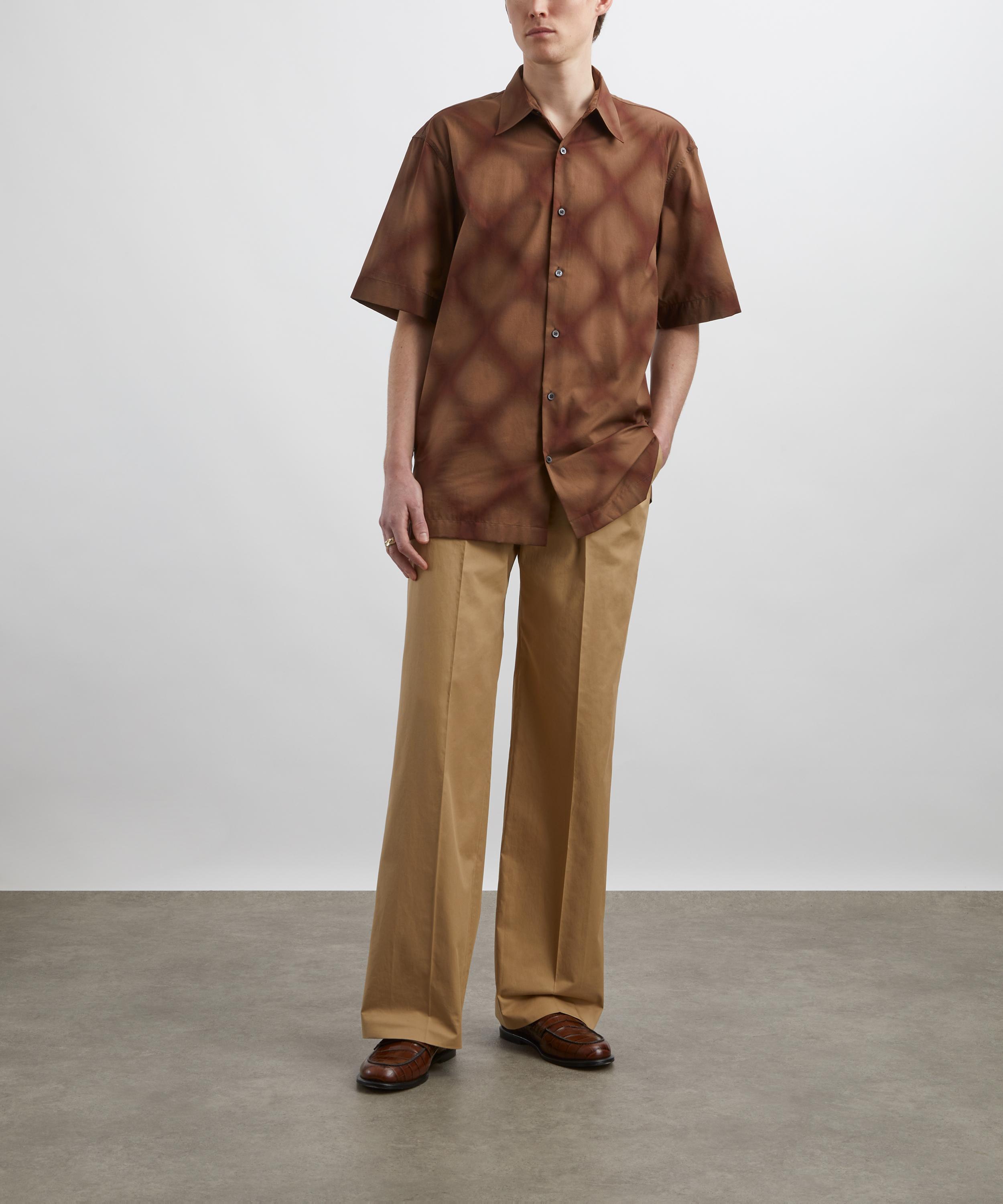 Dries Van Noten - Beige Cotton Pleated Trousers image number 1