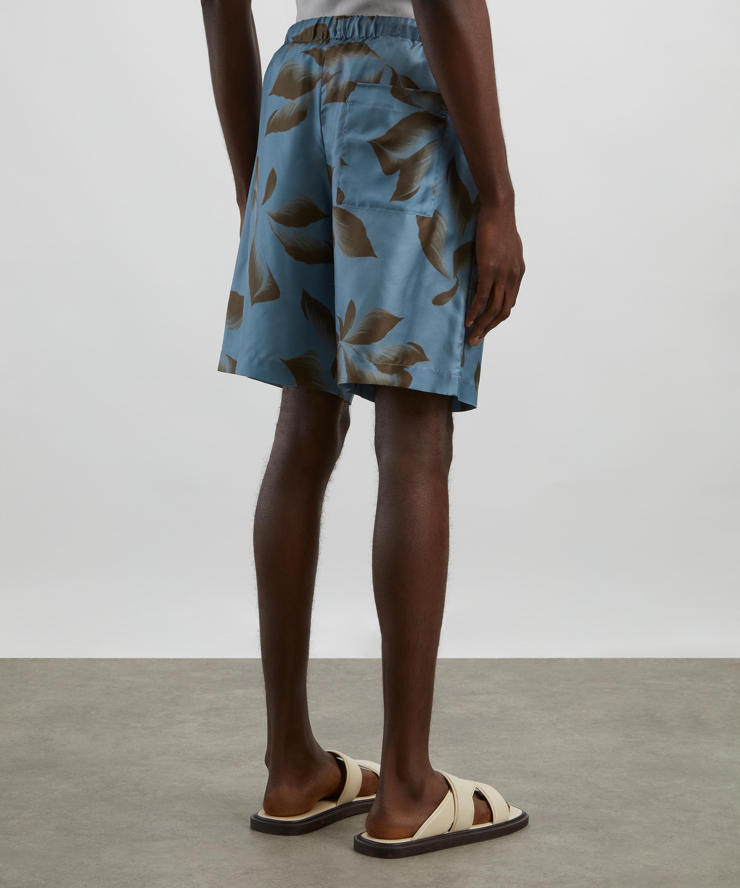 Dries Van Noten - Suminagashi Petals Silk Drawstring Shorts image number 3