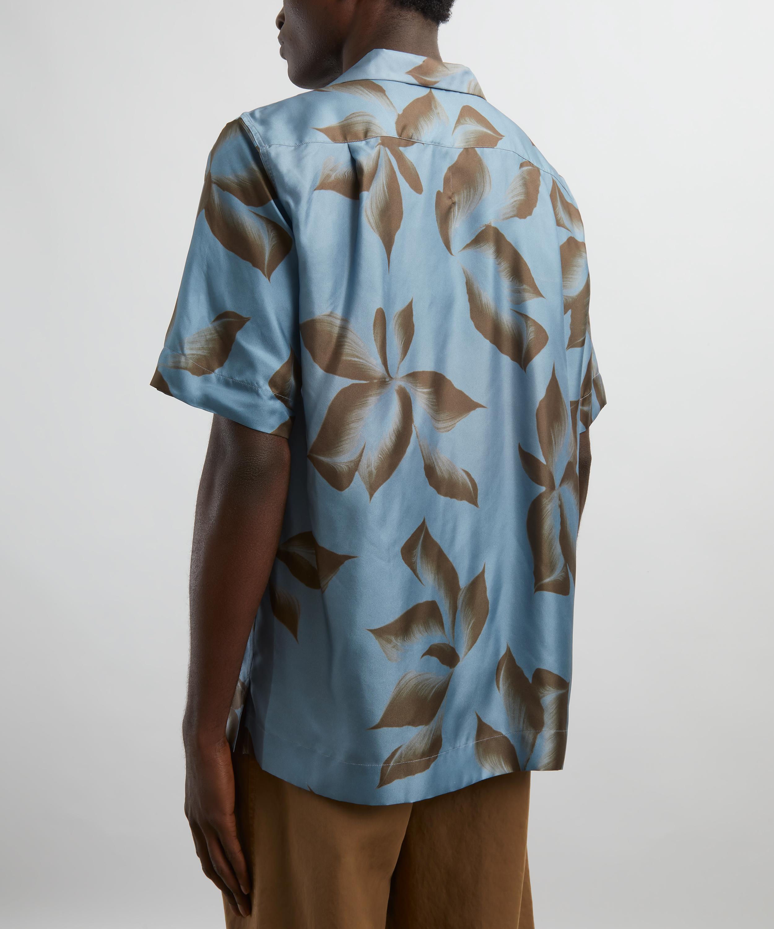 Dries Van Noten - Suminagashi Petals Silk Short-Sleeve Shirt image number 3