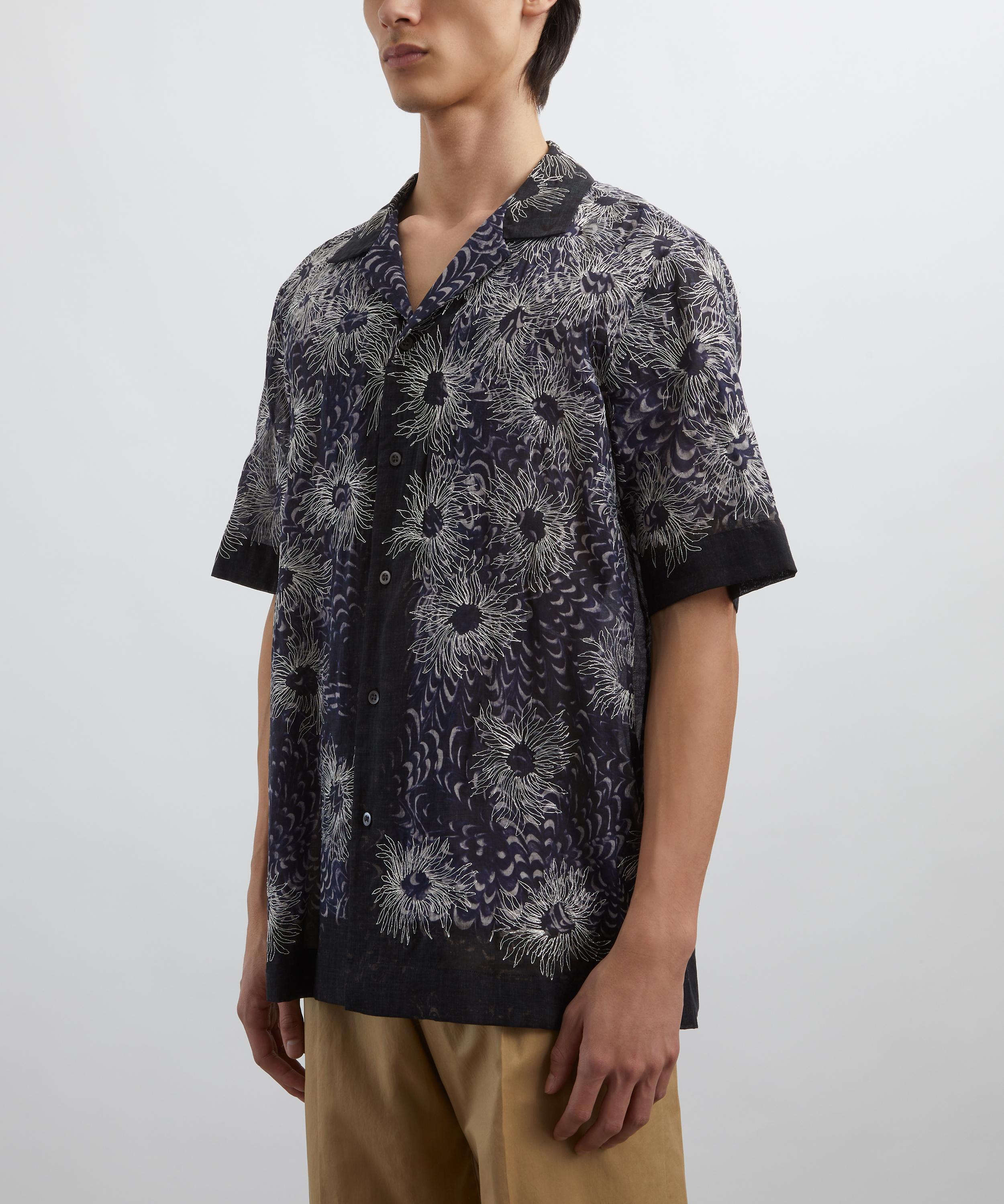 Dries Van Noten Navy Embroidered Cotton Shirt | Liberty