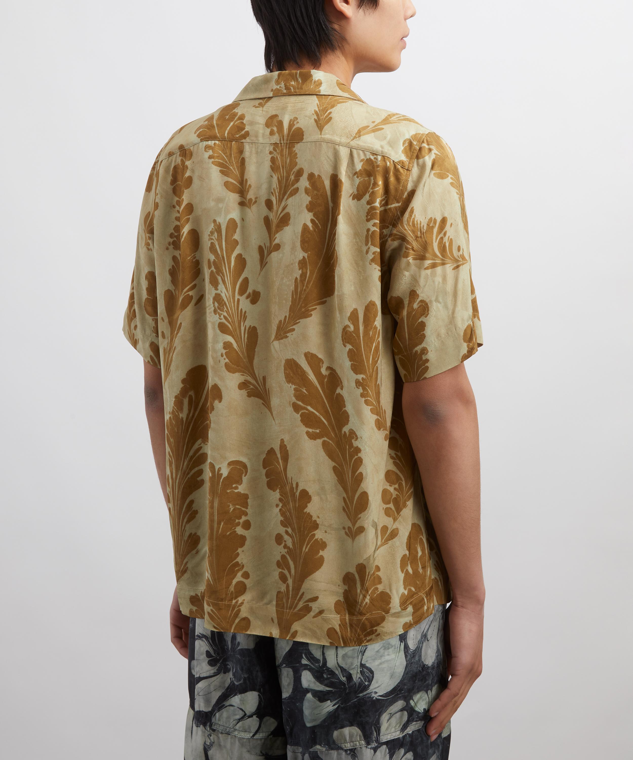 Dries Van Noten - Satin Suminagashi Baroque Cargo Shirt image number 3