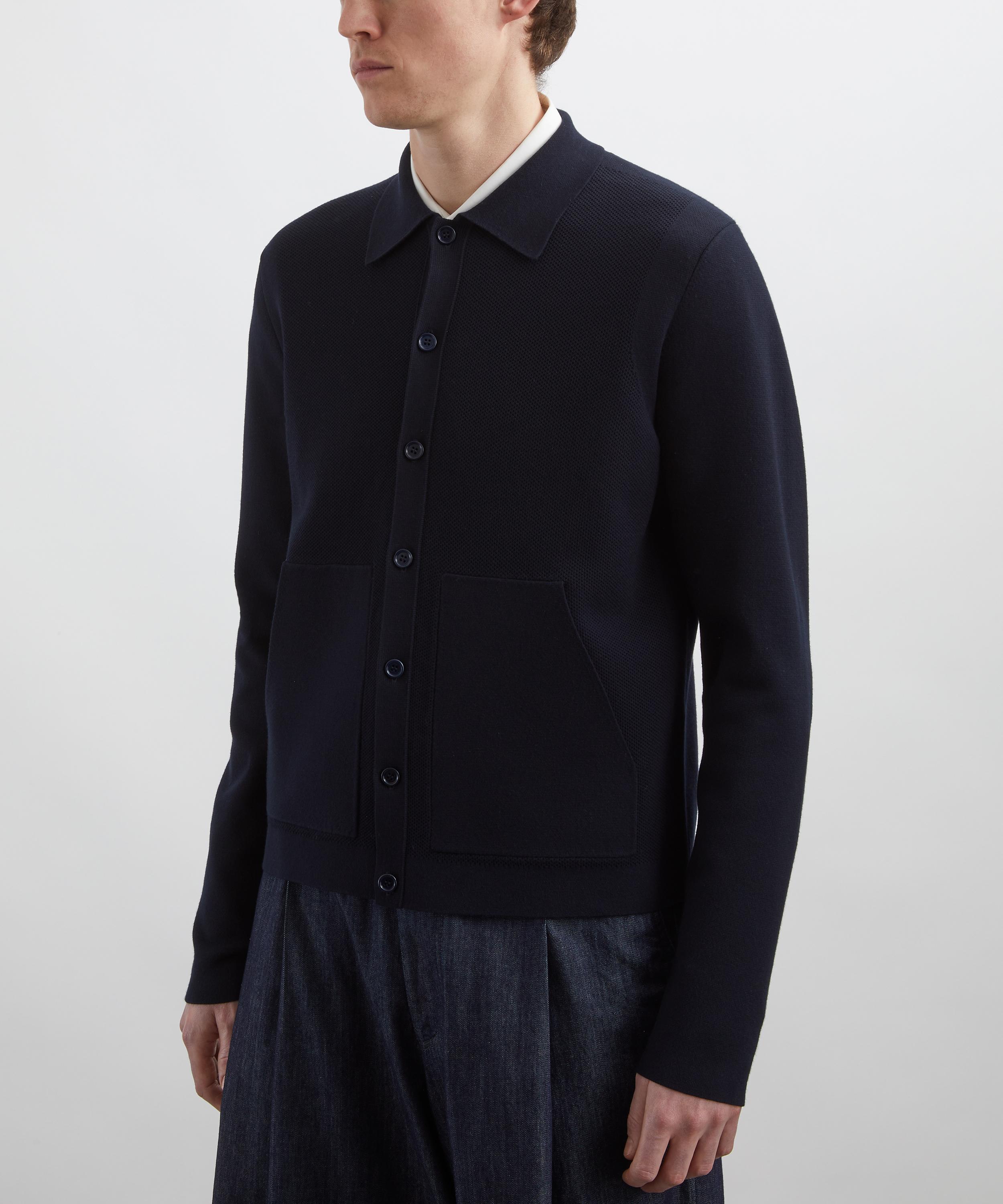 Dries Van Noten - Waffle-Knit Polo Cardigan image number 2