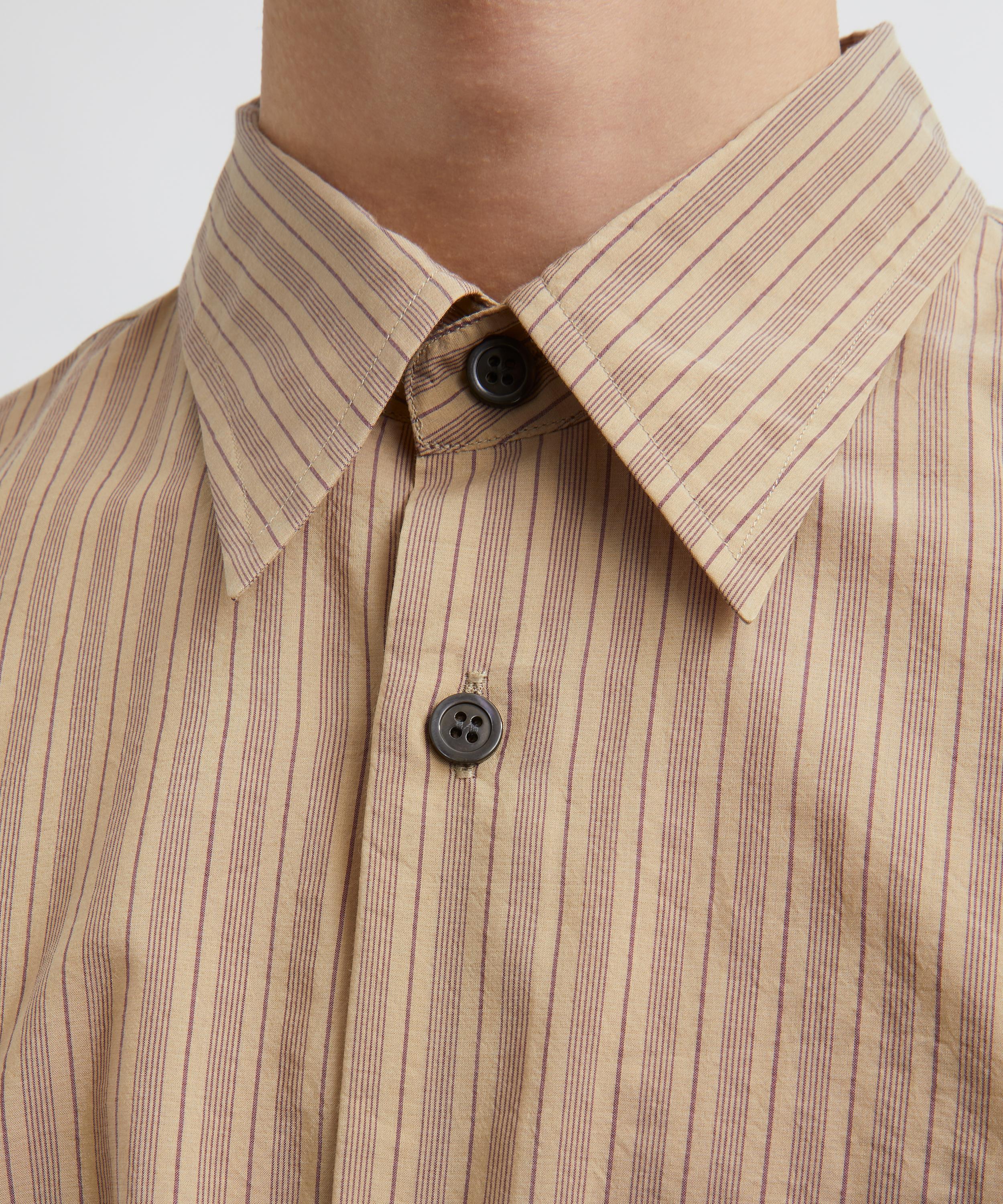 Dries Van Noten - Relaxed Striped Cotton-Cupro Shirt image number 4