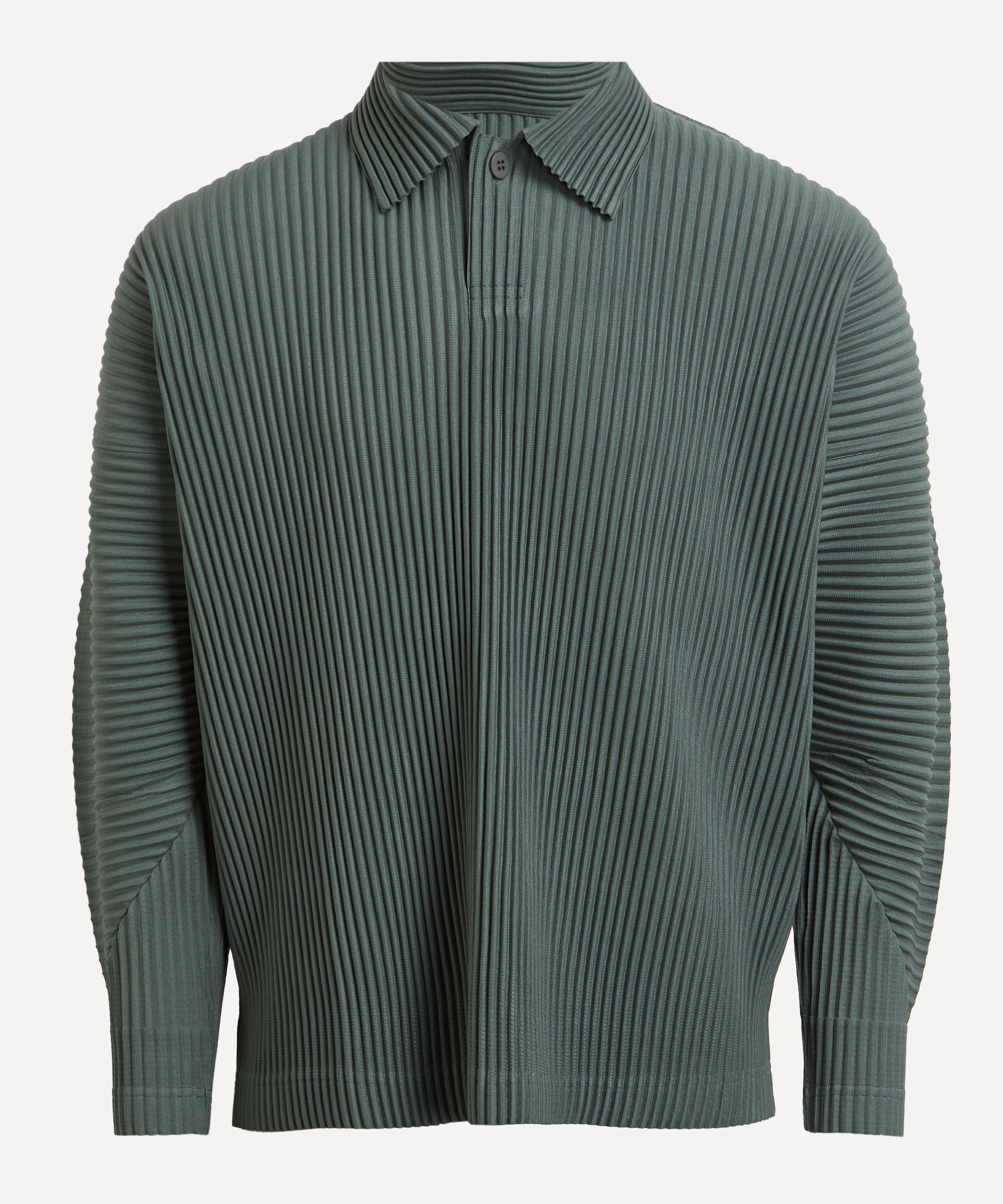 HOMME PLISSÉ ISSEY MIYAKE - MC OCTOBER BASICS Pleated Long-Sleeve Polo Shirt