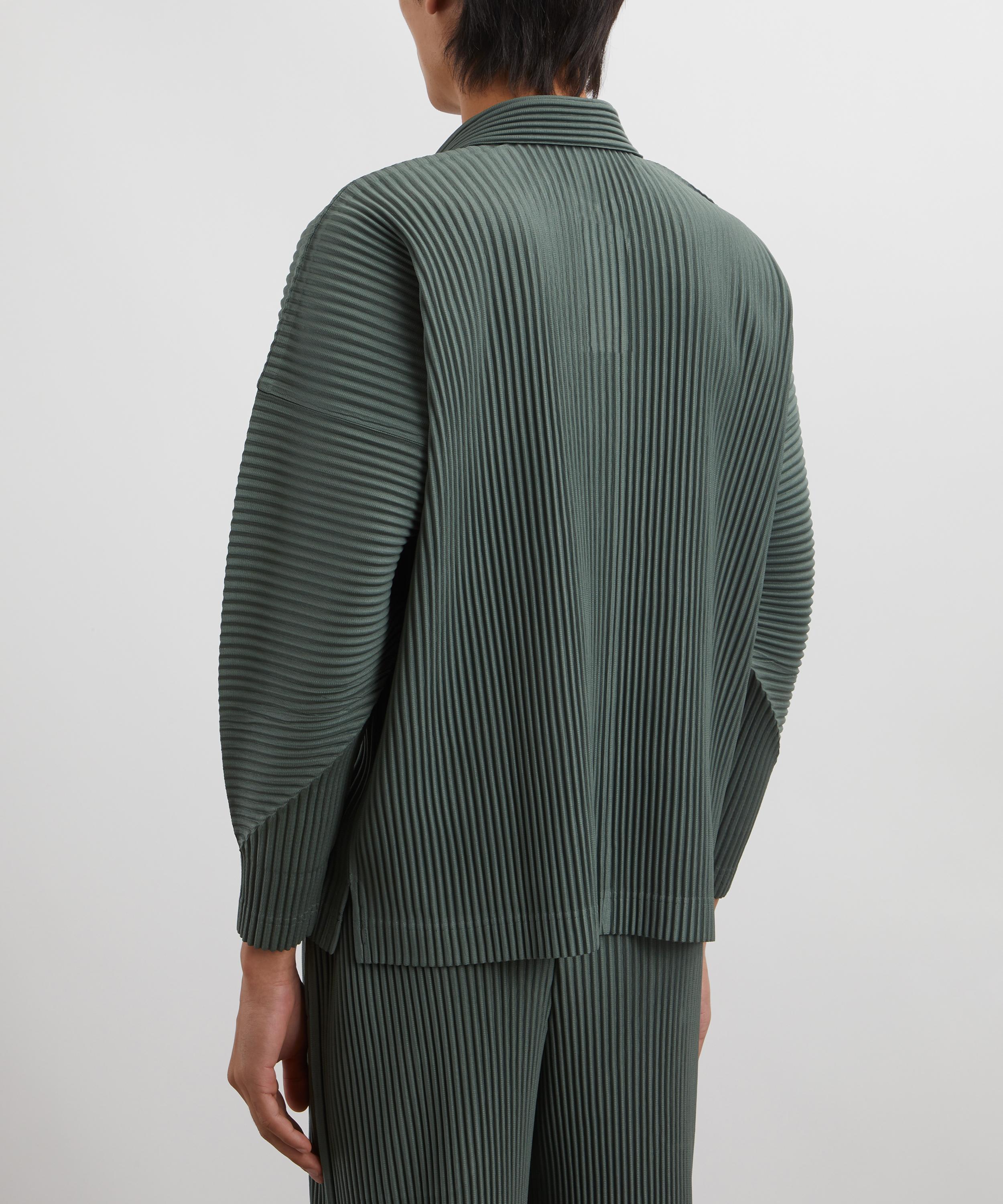 HOMME PLISSÉ ISSEY MIYAKE - MC OCTOBER BASICS Pleated Long-Sleeve Polo Shirt image number 3