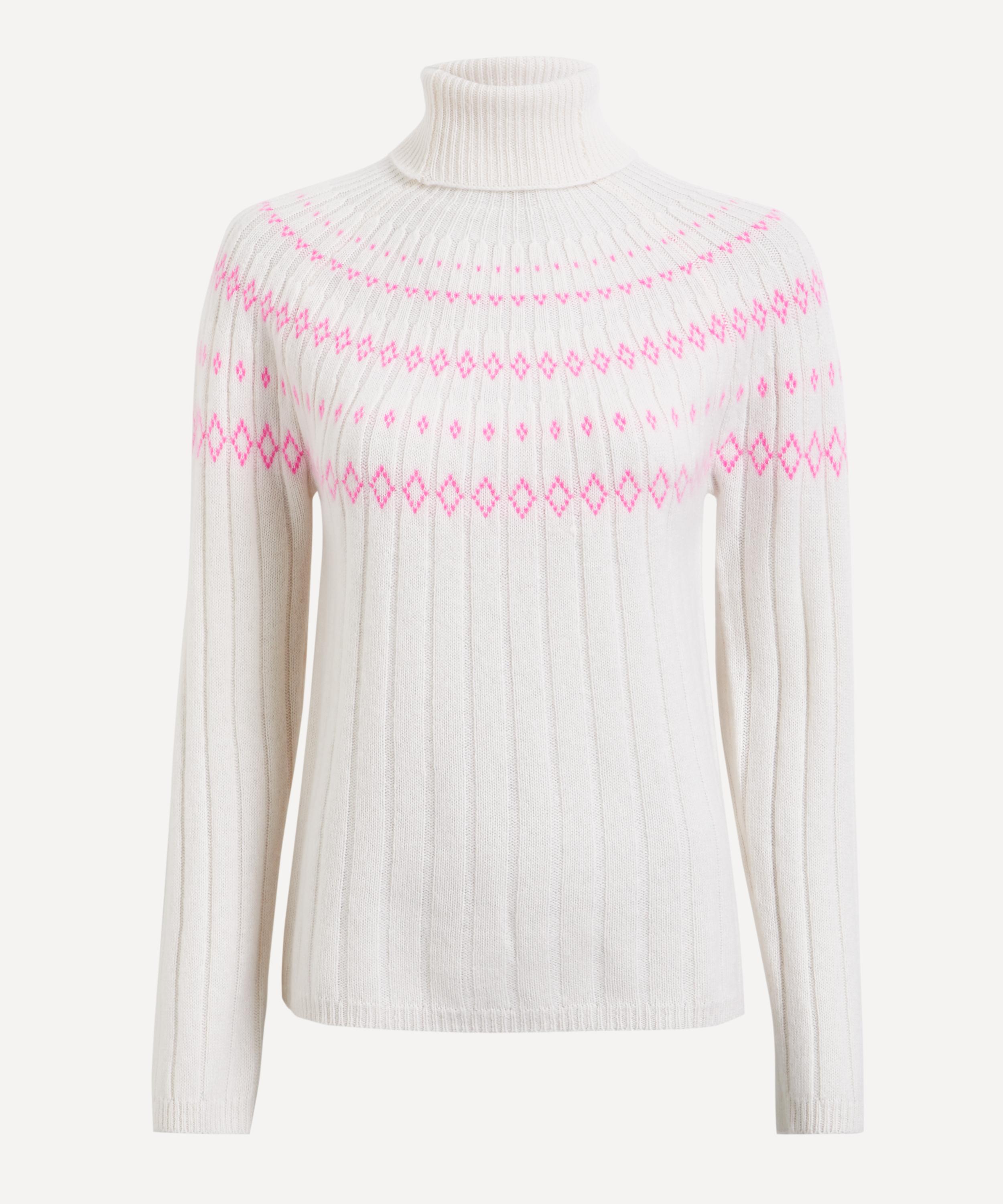 Jumper 1234 - Rib Ski Roll Collar Cashmere Jumper