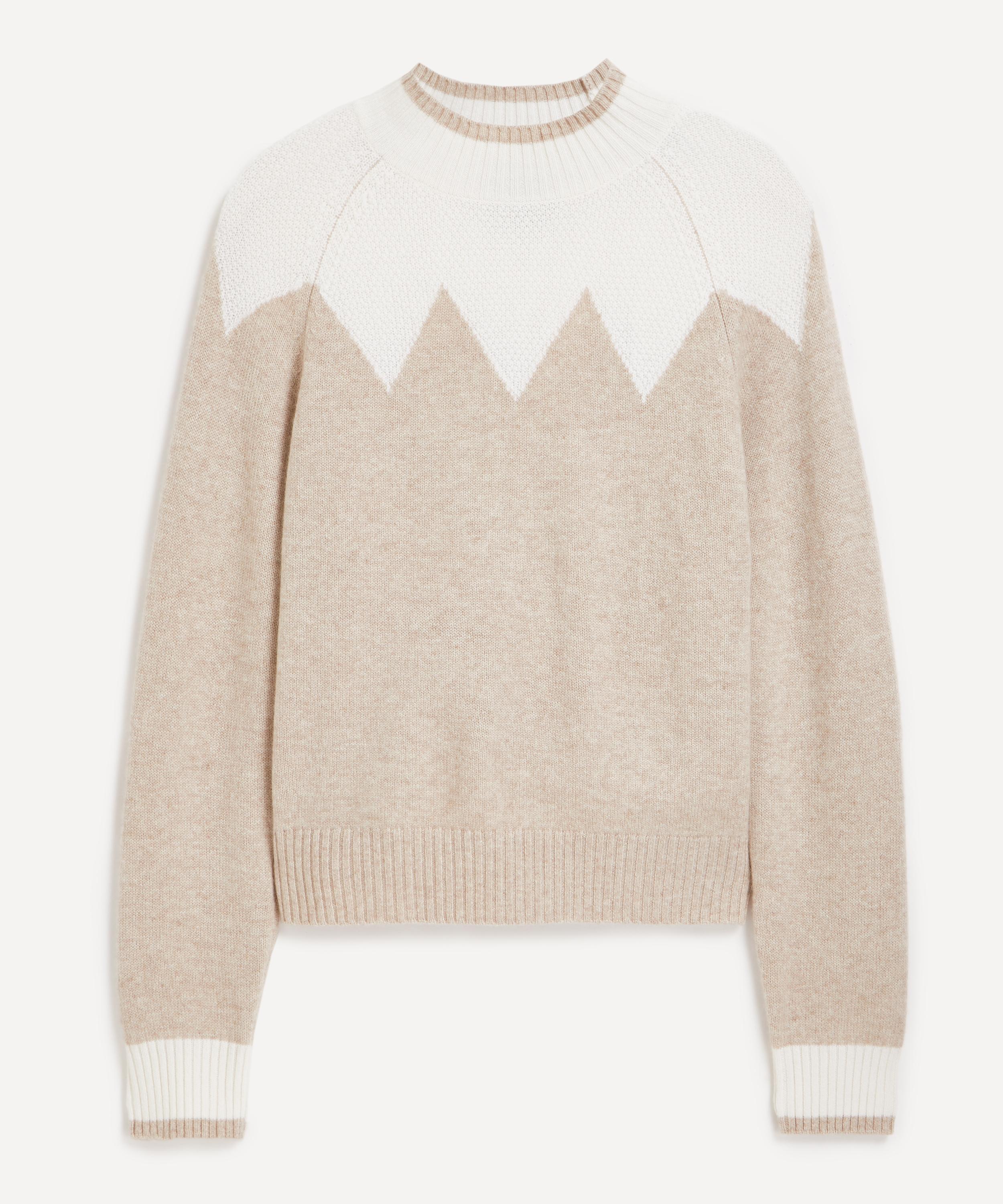 Jumper 1234 - Cashmere Wool Zig Zag Turtle-Neck Jumper