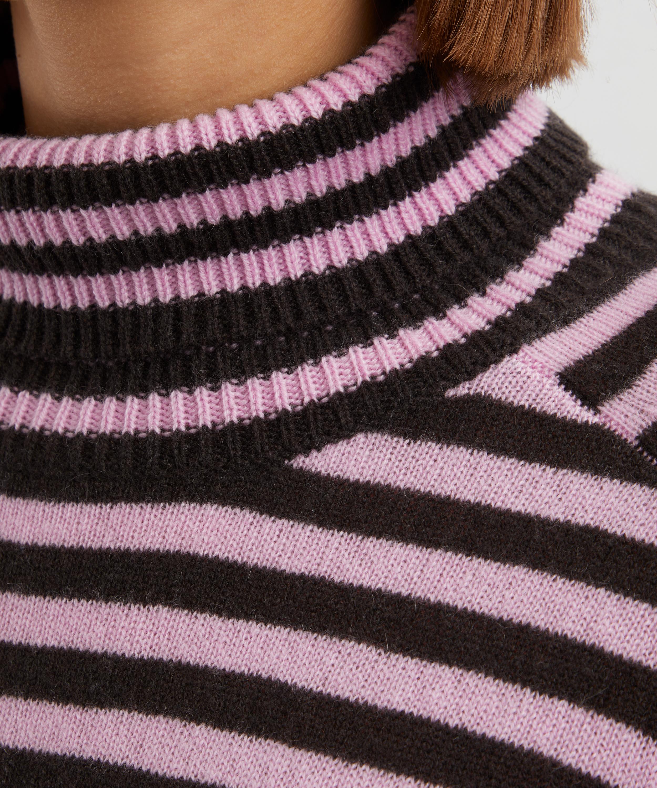 Jumper 1234 - Narrow Stripe Cashmere Roll Collar Jumper image number 4