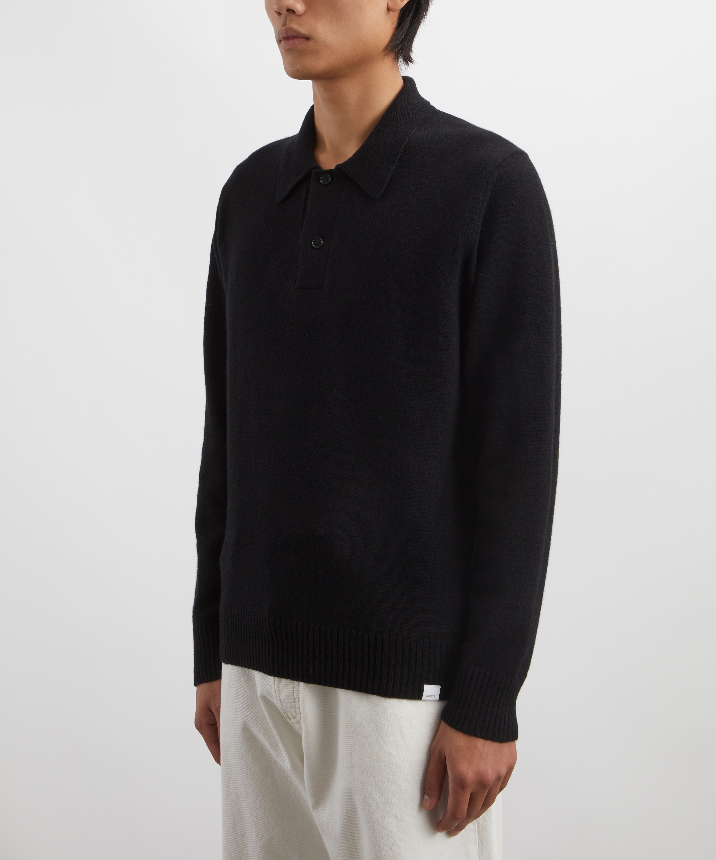 Norse Projects - Norse Standard Merino Wool Polo Jumper image number 2