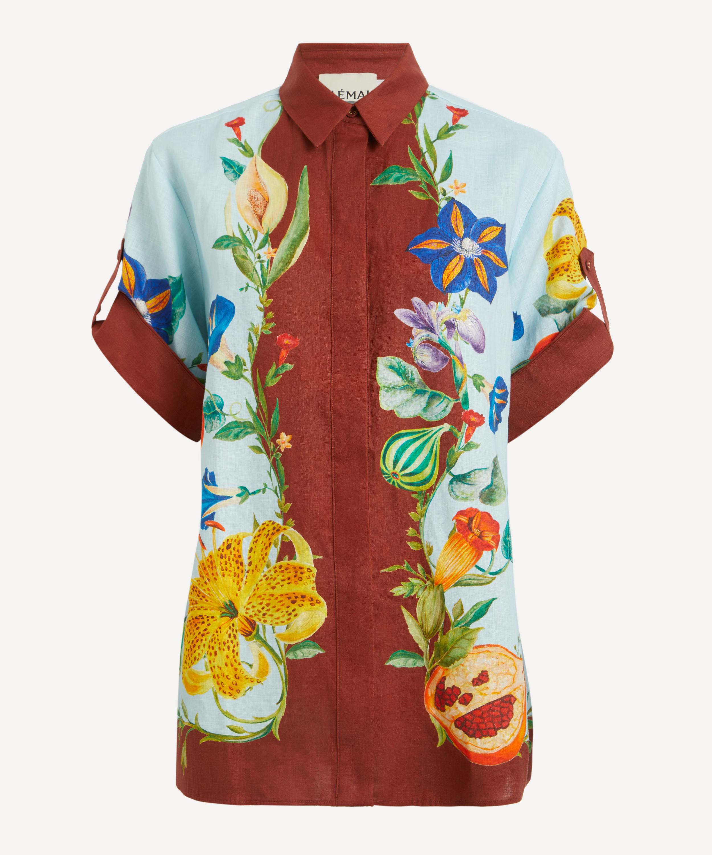 ALEMAIS - Dahlia Floral Linen Shirt image number 0