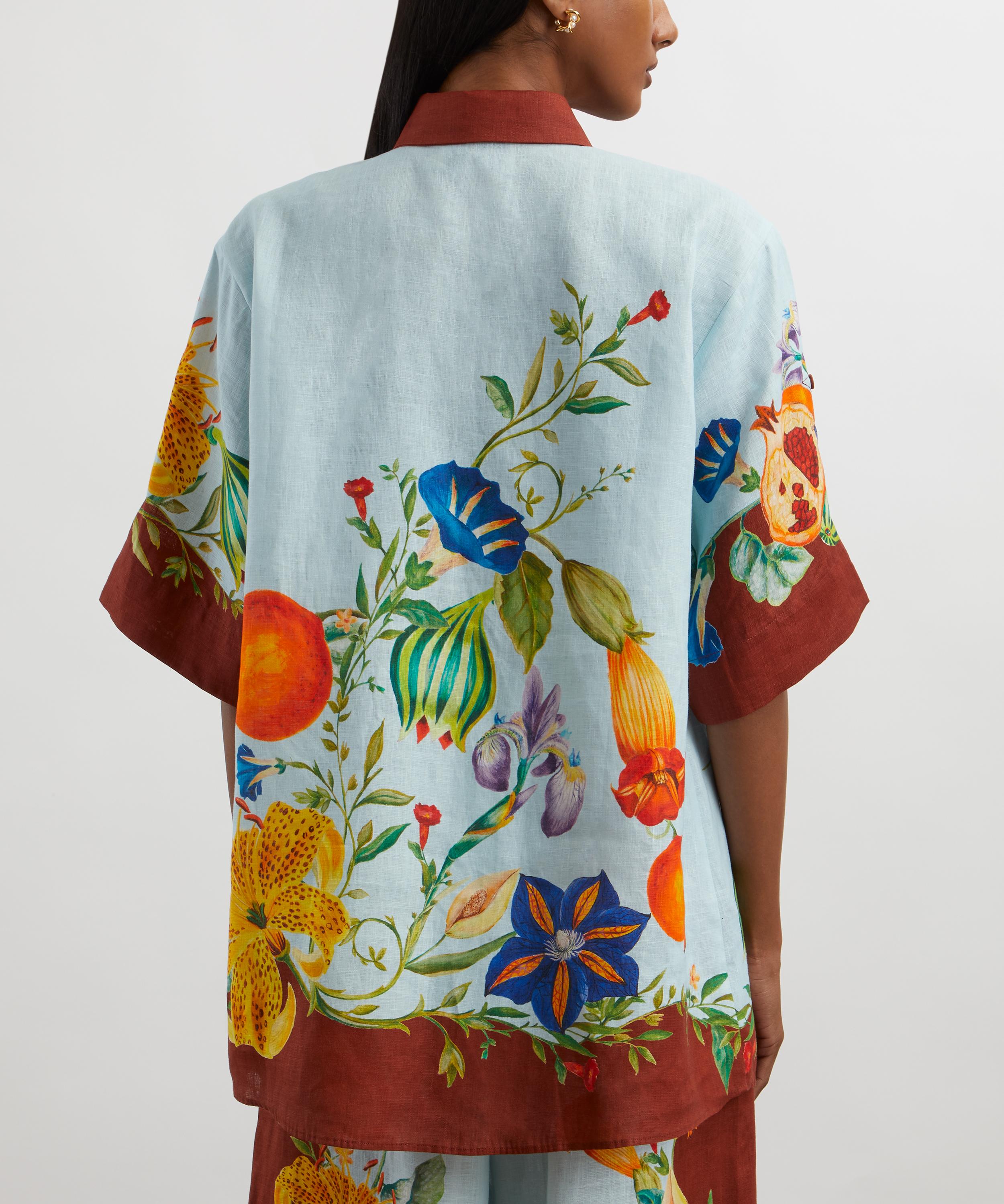 ALEMAIS - Dahlia Floral Linen Shirt image number 3