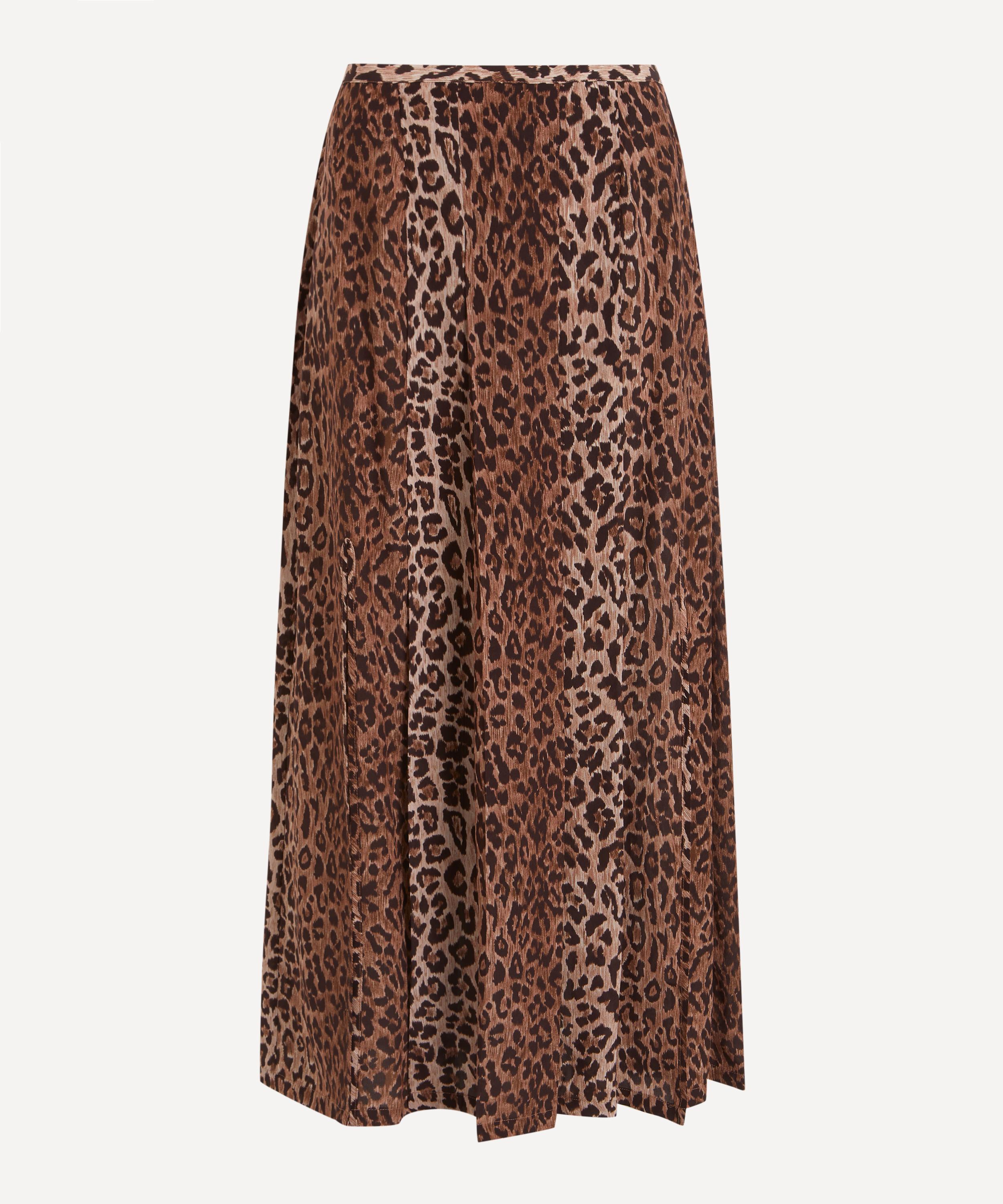 RIXO - Georgia Silk Midi Skirt