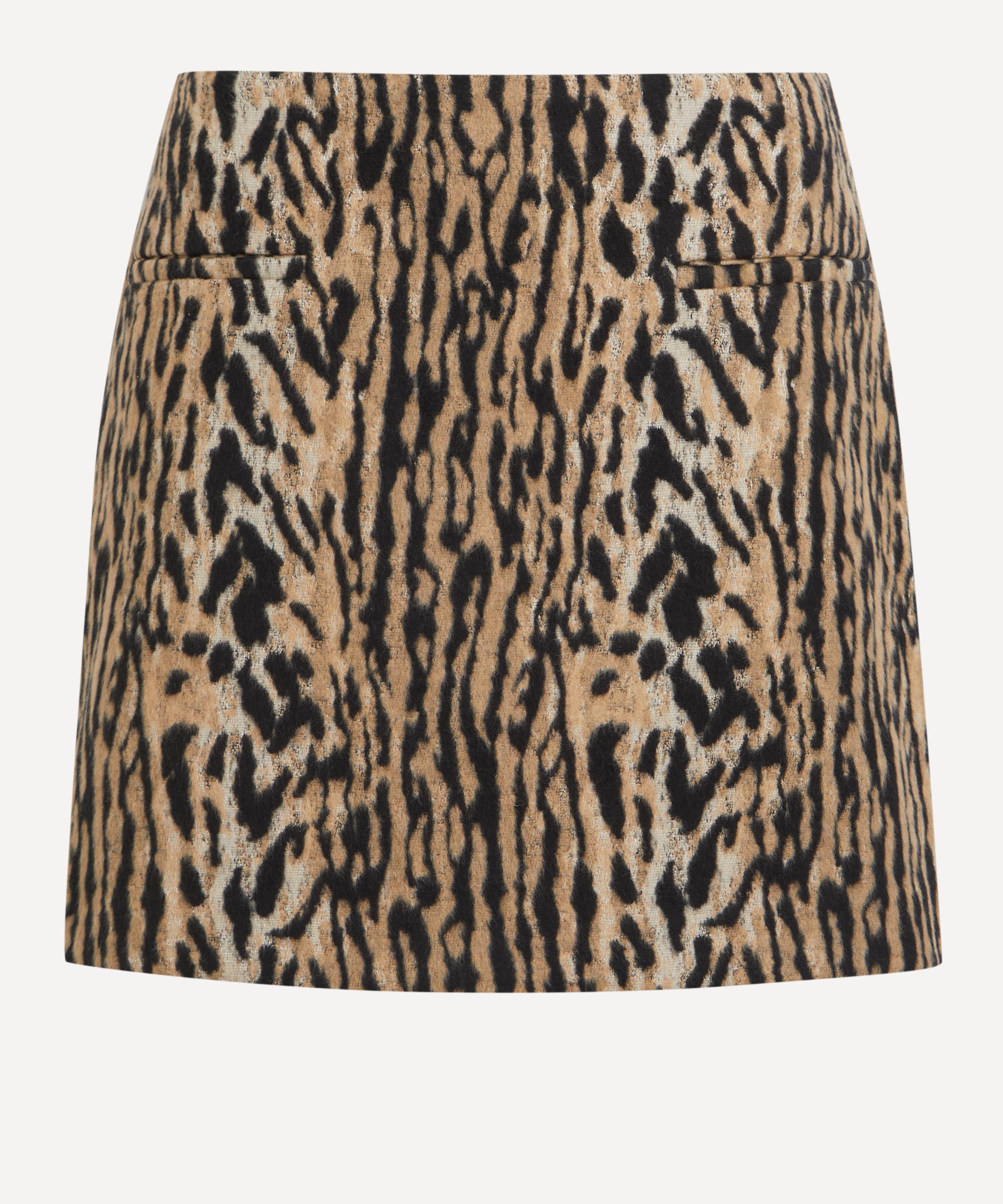 RIXO - Mariah Leopard Mini Skirt image number 0