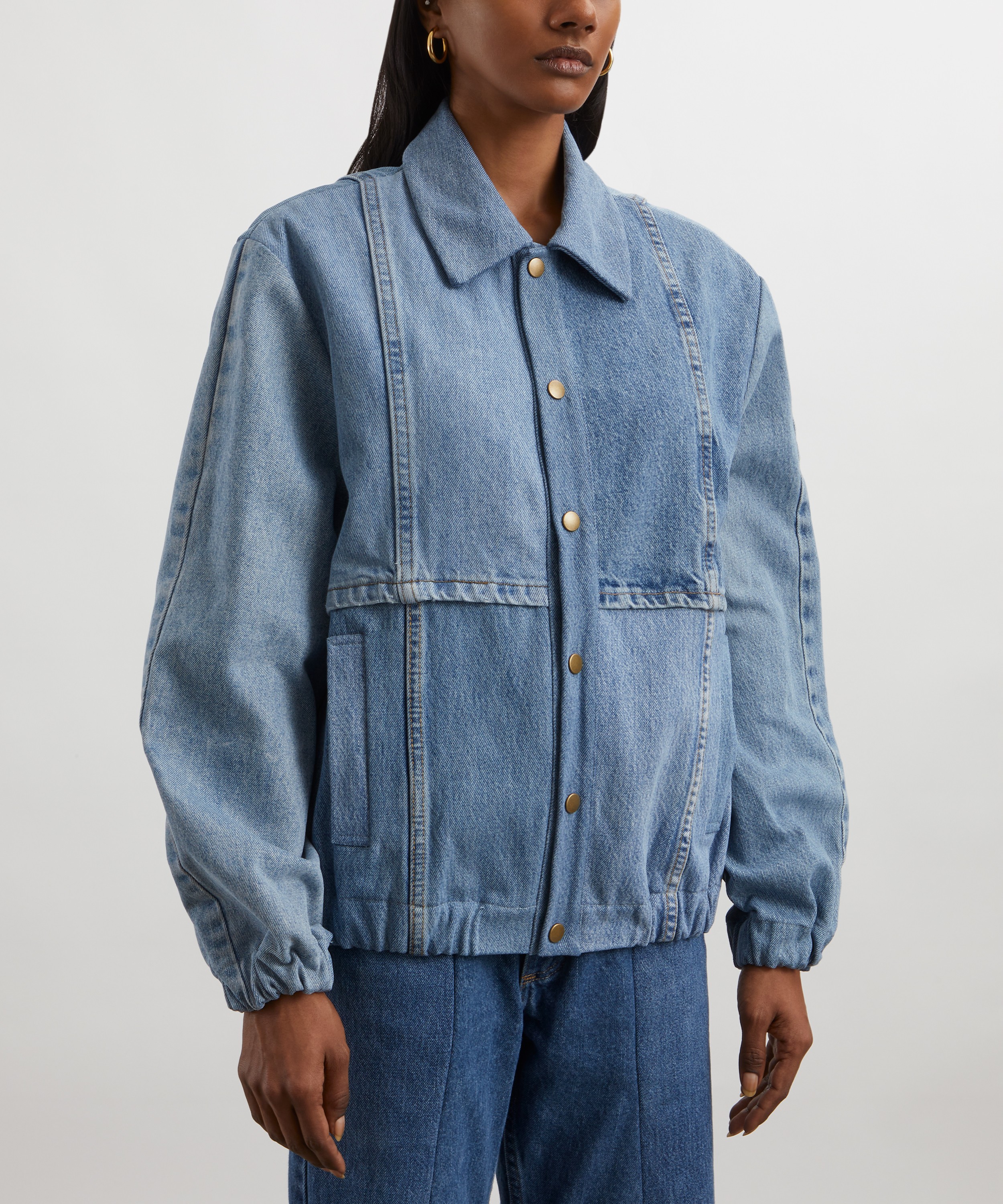 E.L.V. Denim - Kara Denim Bomber Jacket image number 2