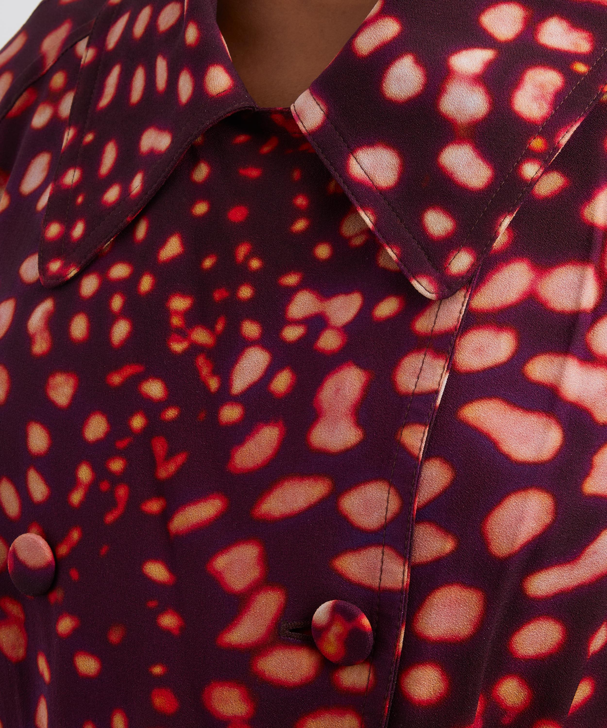 Dries Van Noten - Orchid Spots Printed Mac image number 4