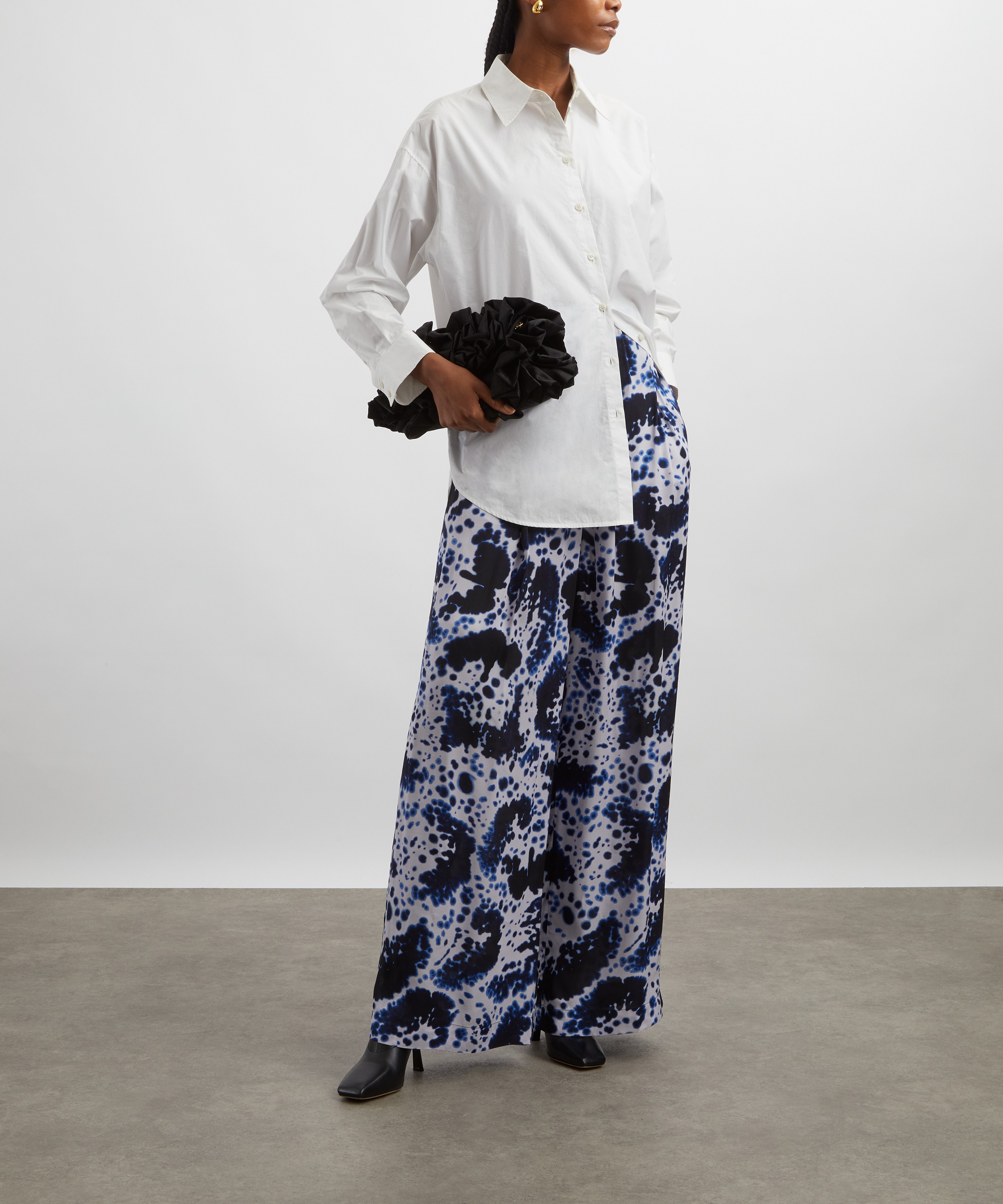 Dries Van Noten - Orchid Petal Wide Pleated Trousers image number 1