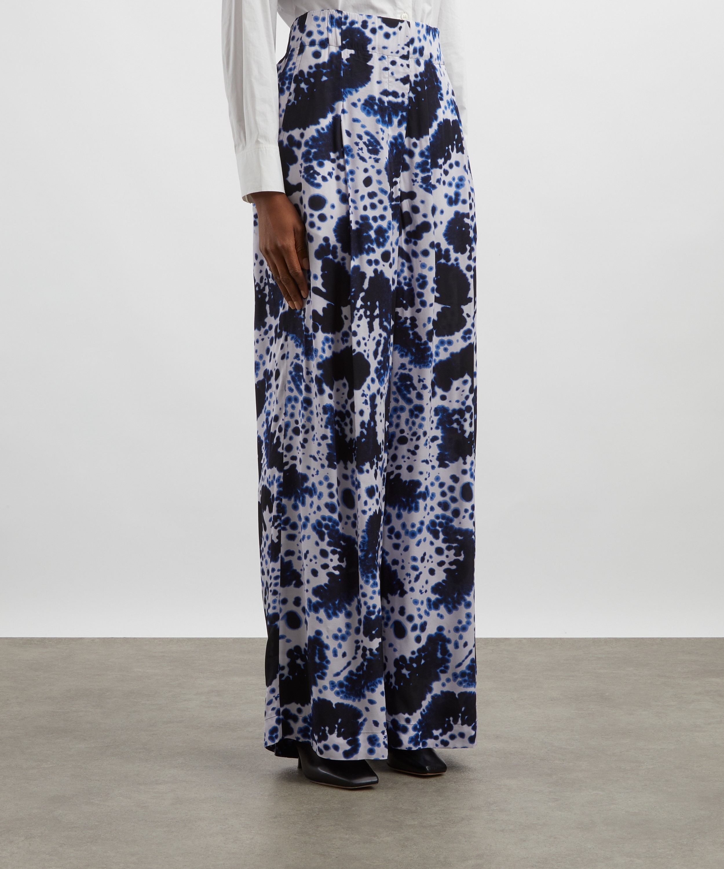 Dries Van Noten - Orchid Petal Wide Pleated Trousers image number 2