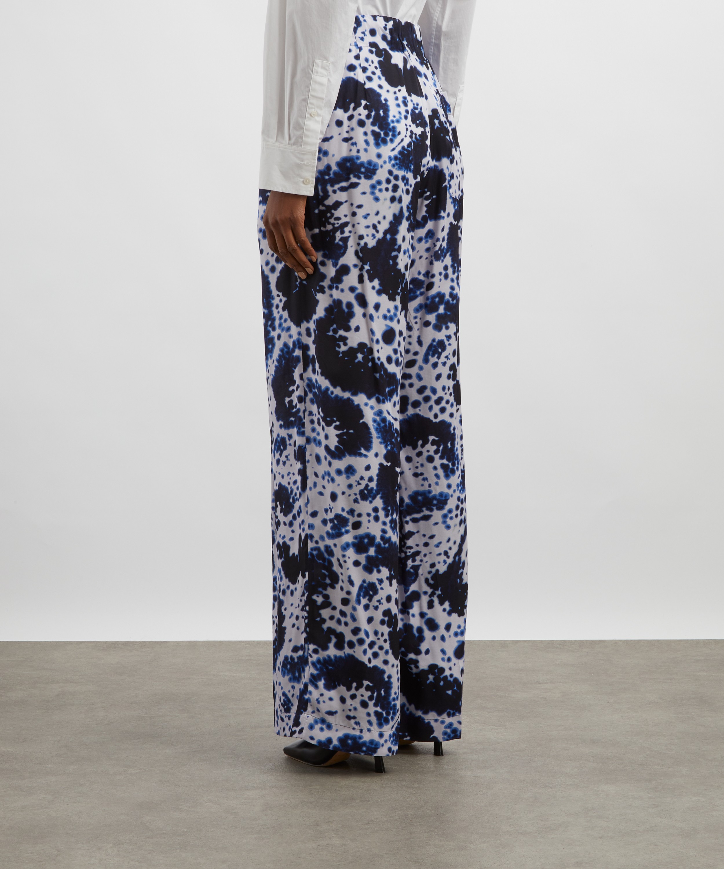 Dries Van Noten - Orchid Petal Wide Pleated Trousers image number 3