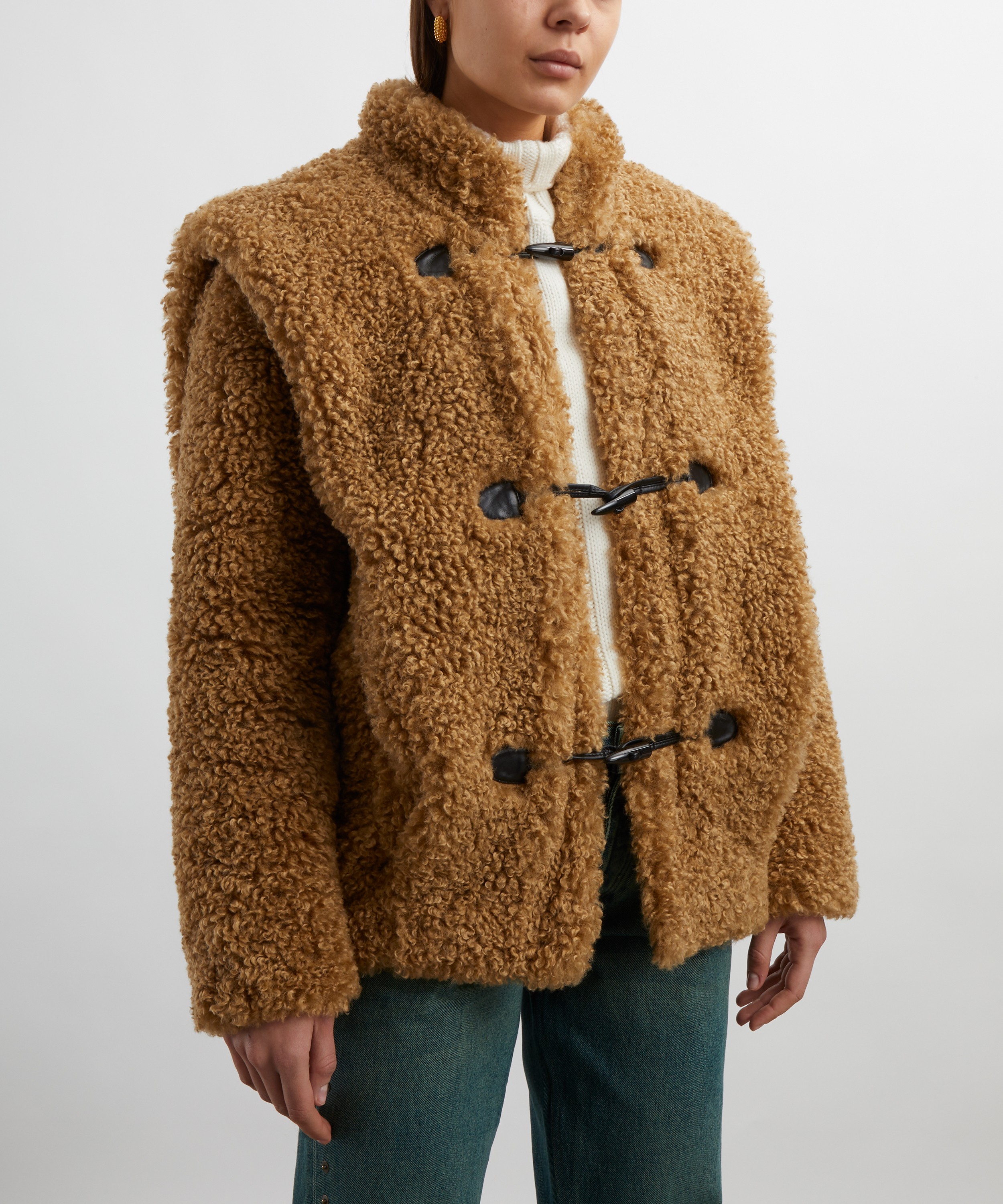 Isabel Marant Étoile - Avalia Curly Faux-Fur Coat image number 2