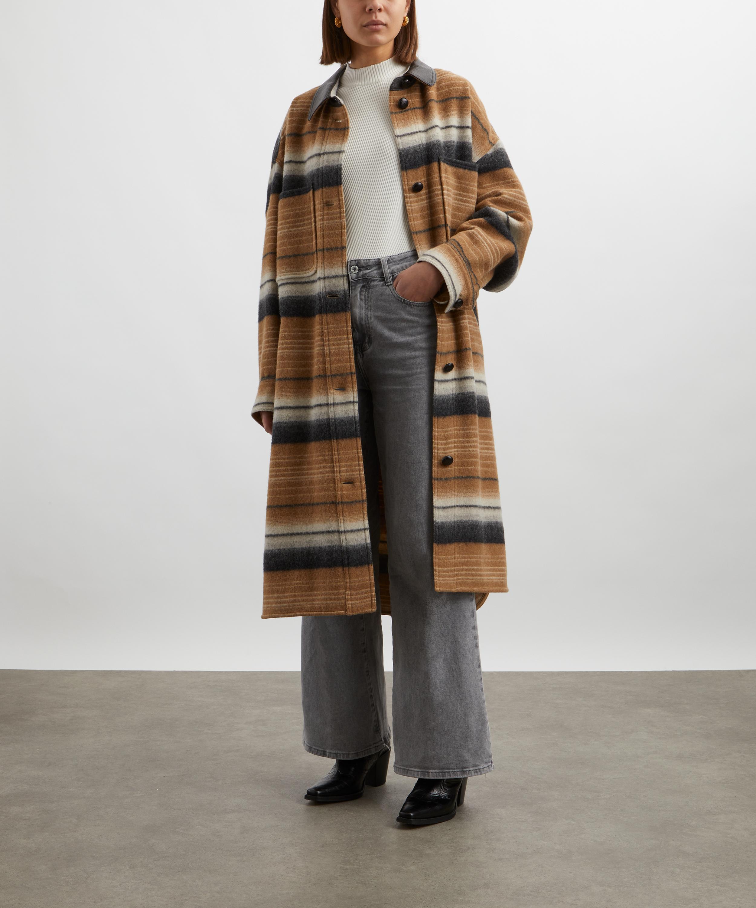 Isabel Marant Étoile - Djila Striped Wool Overshirt Coat image number 1