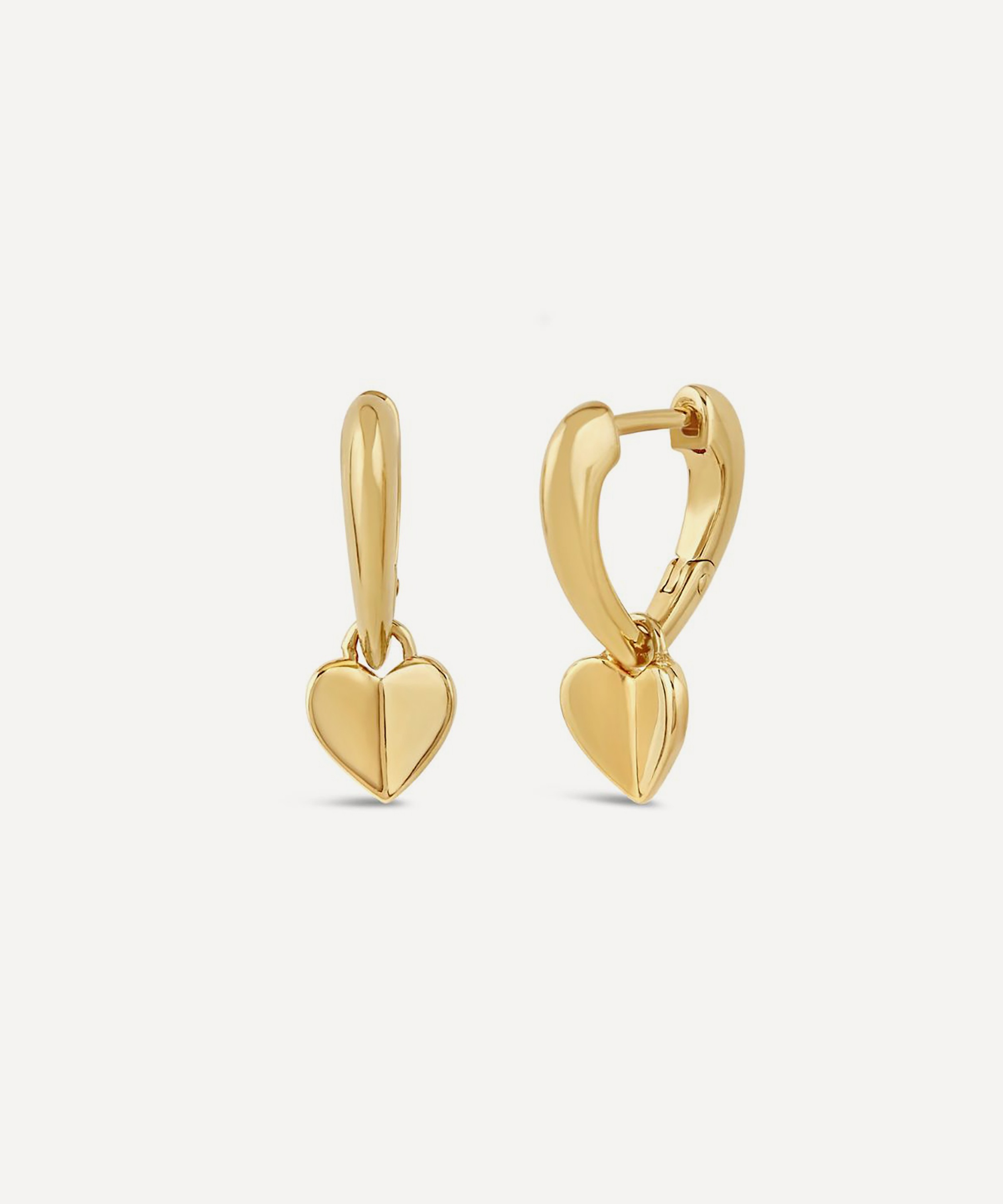 Dinny Hall - 22ct Gold-Plated Vermeil Silver Folded Heart Drop Earrings image number 0